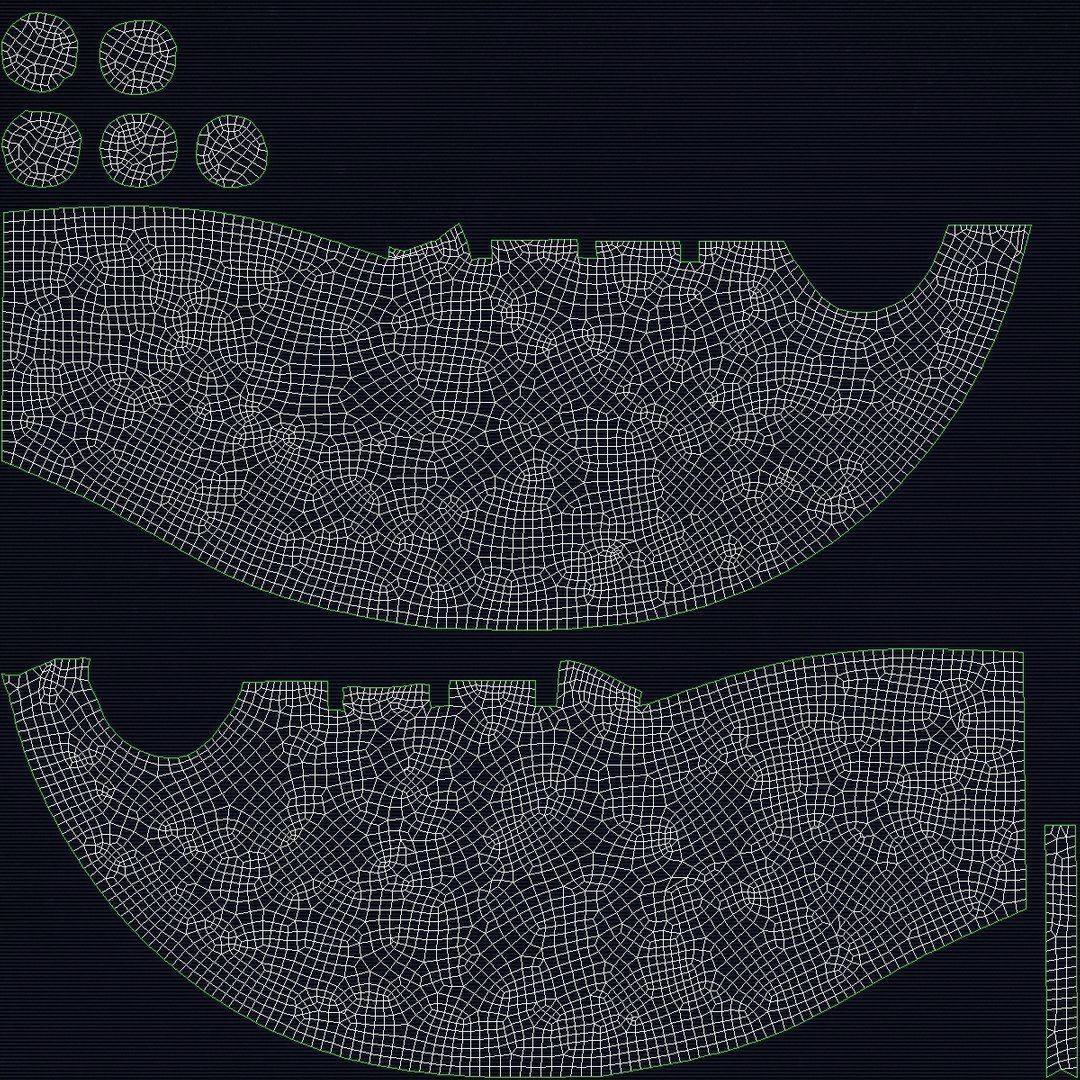 Bagpipes Velvet Black Low-poly 3D model_20