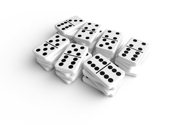 Domino Set M02 Low-poly 3D model