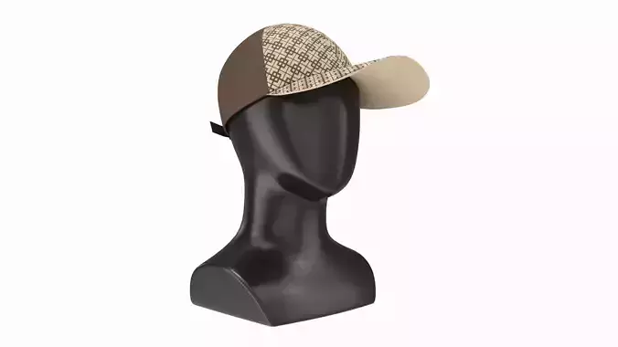 Store display mannequin head with Baseball cap 3D model