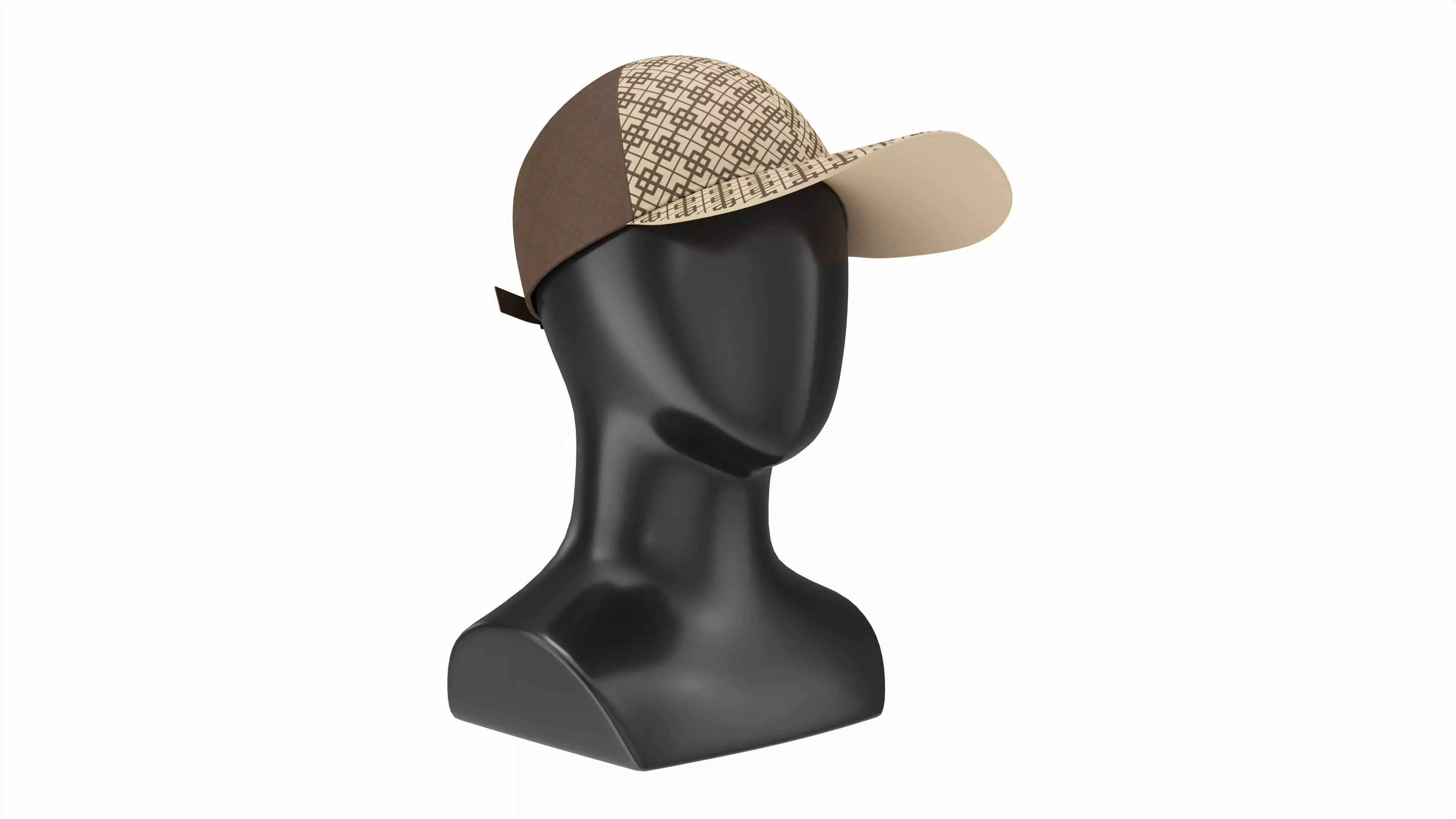 Store display mannequin head with Baseball cap 3D model