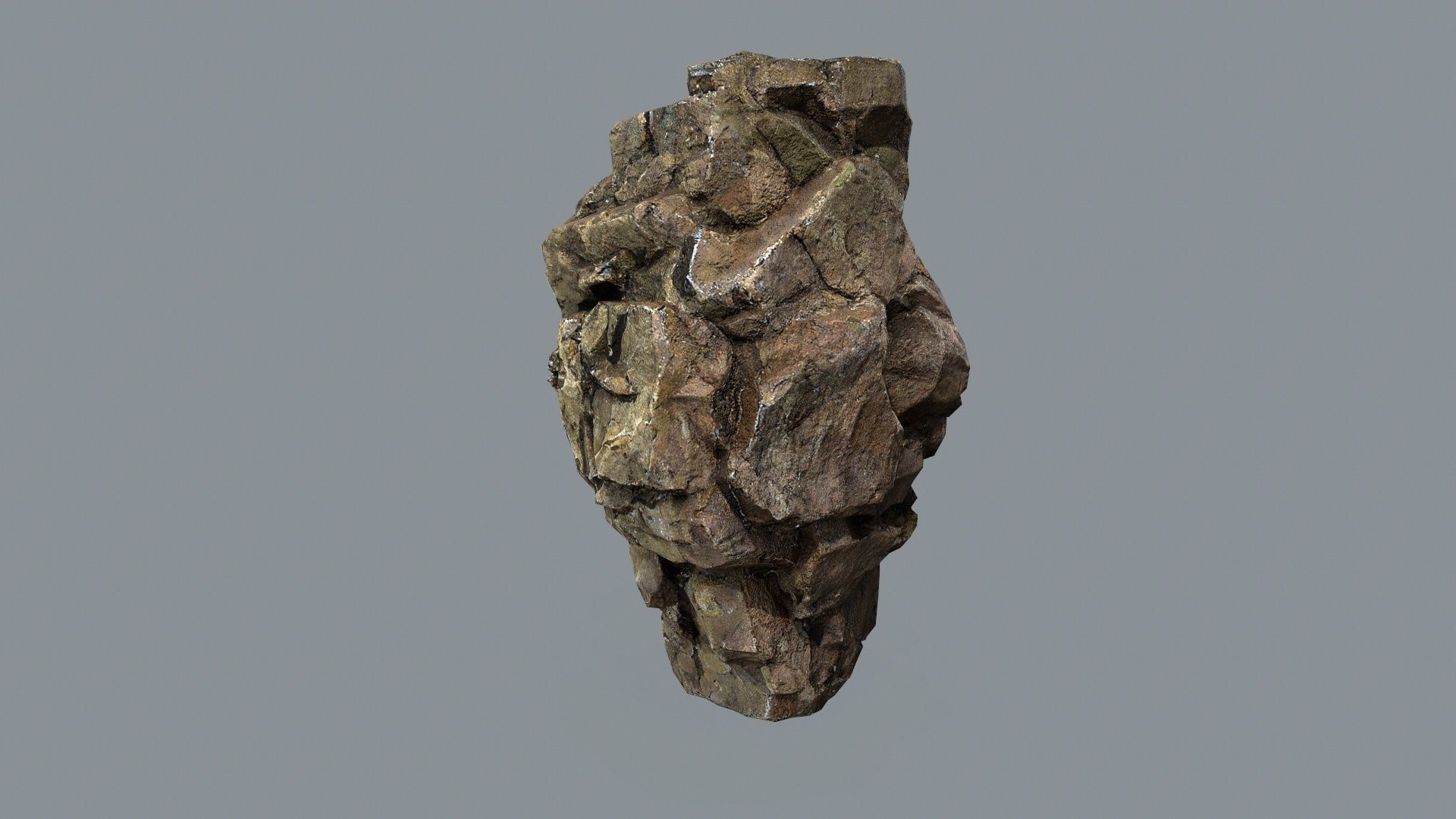 cave rocks Low-poly 3D model_3