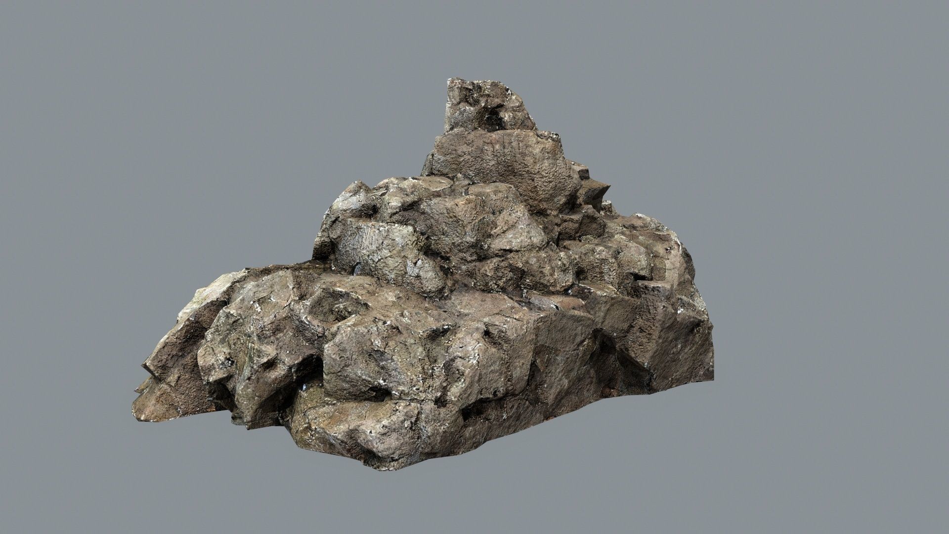 cave rocks Low-poly 3D model_2