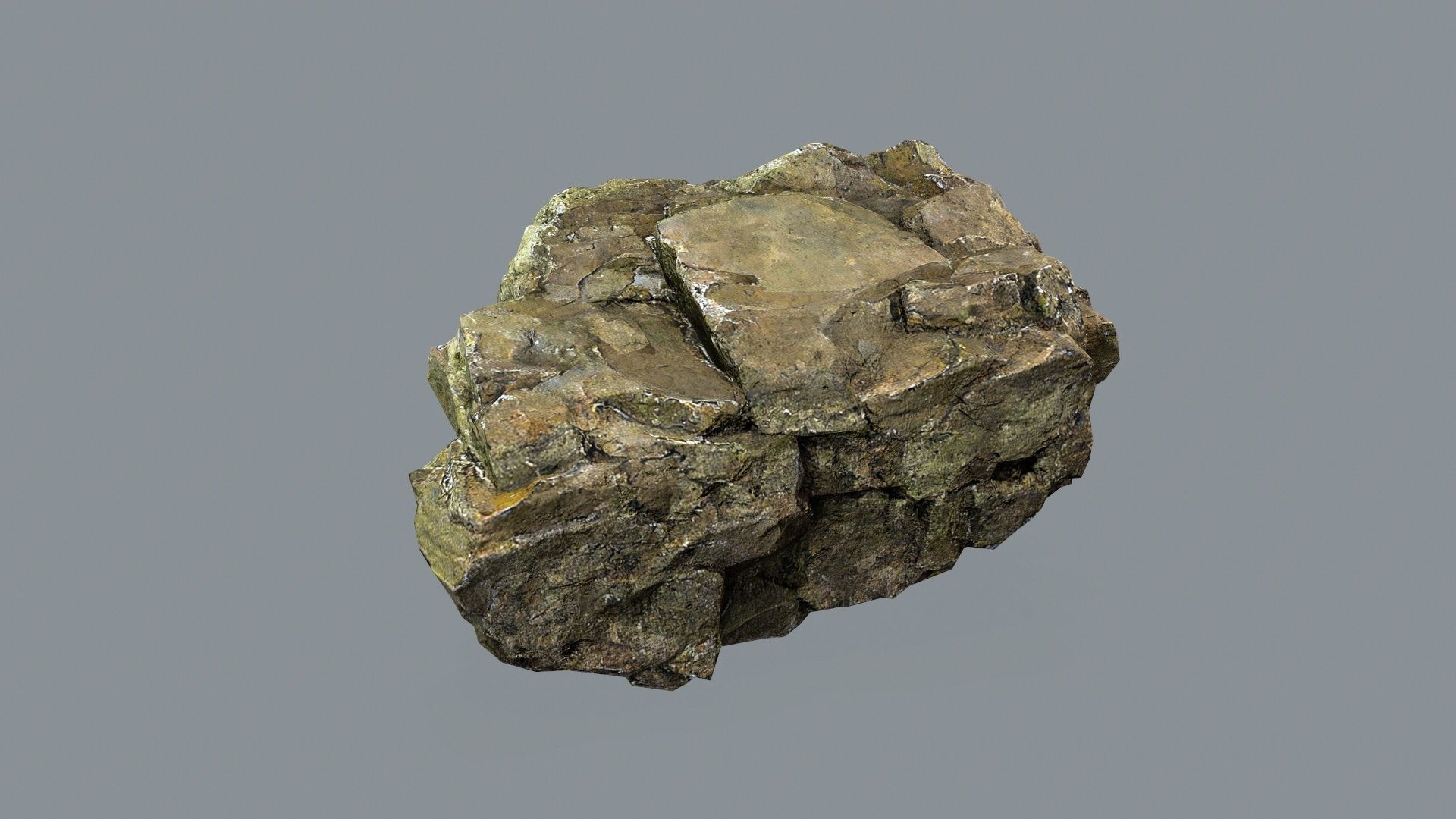 cave rocks Low-poly 3D model_5