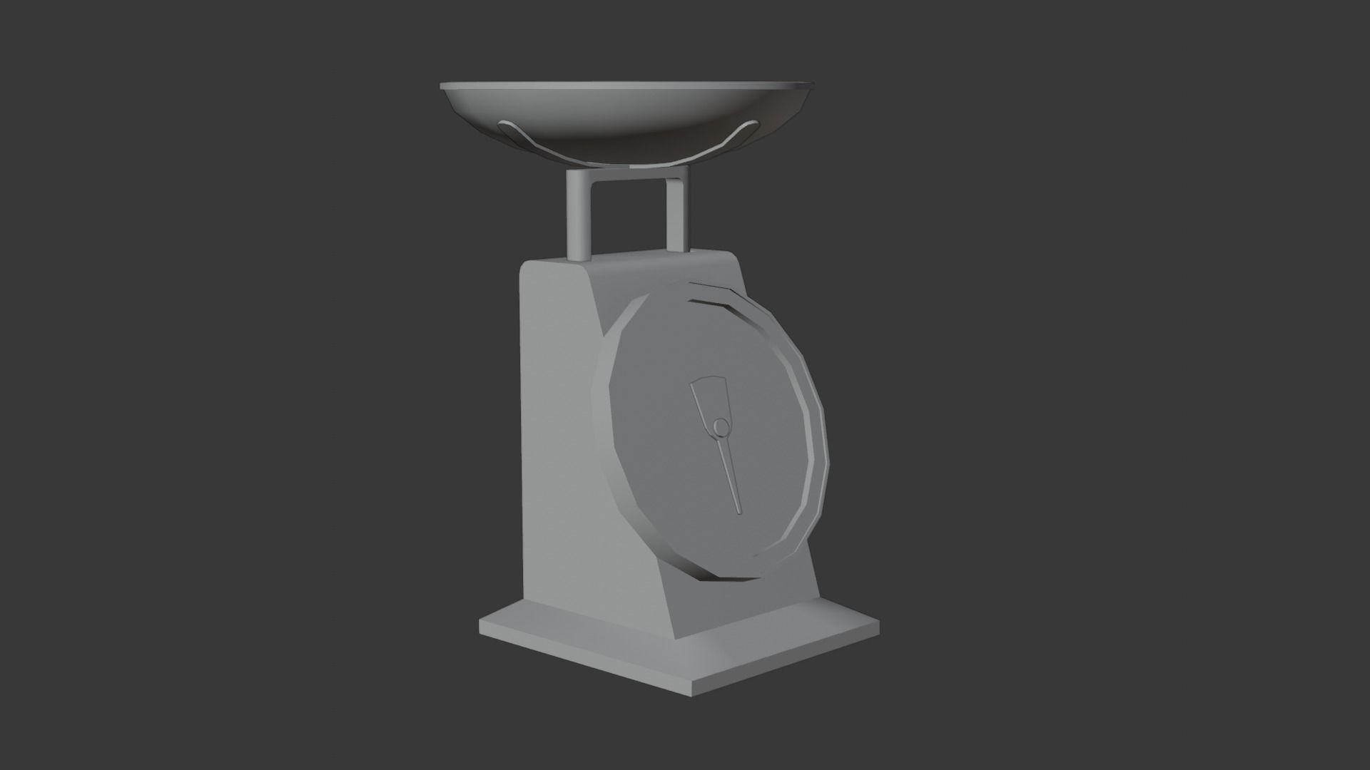 Weighing scale Low-poly 3D model_1