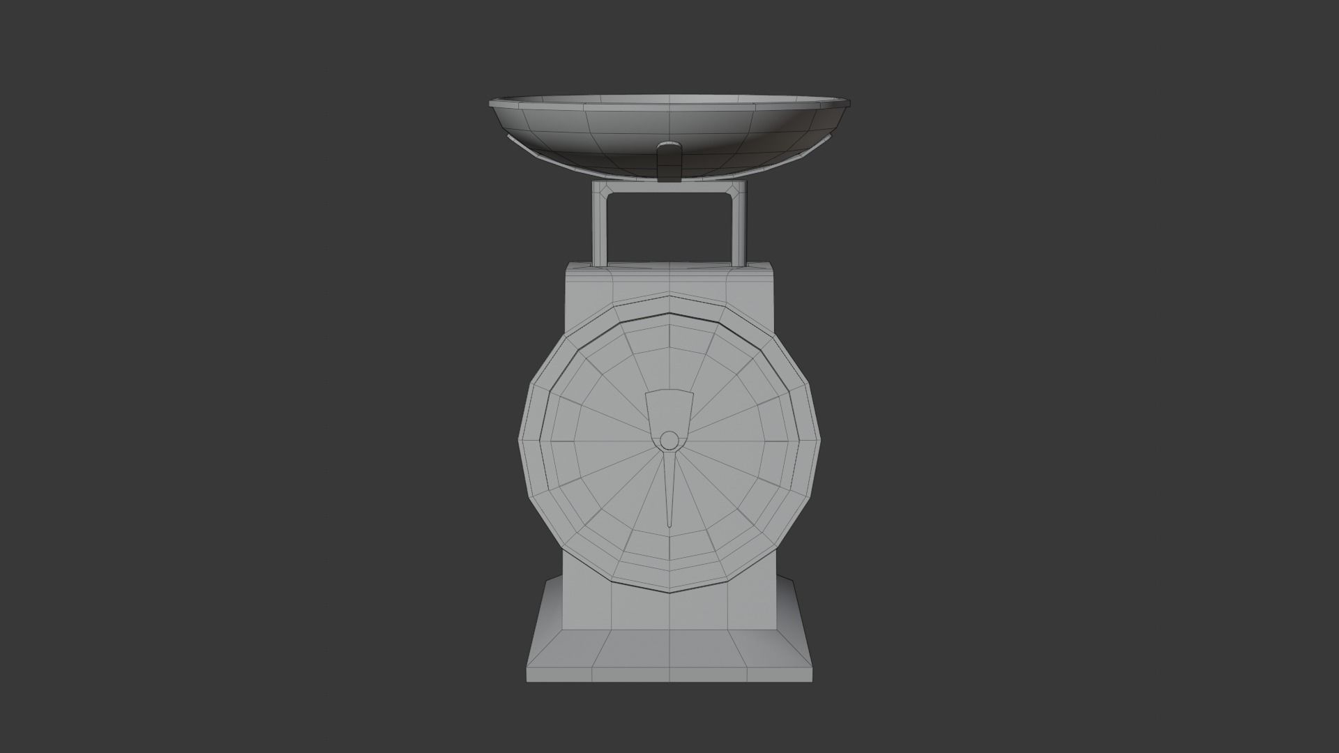Weighing scale Low-poly 3D model_4
