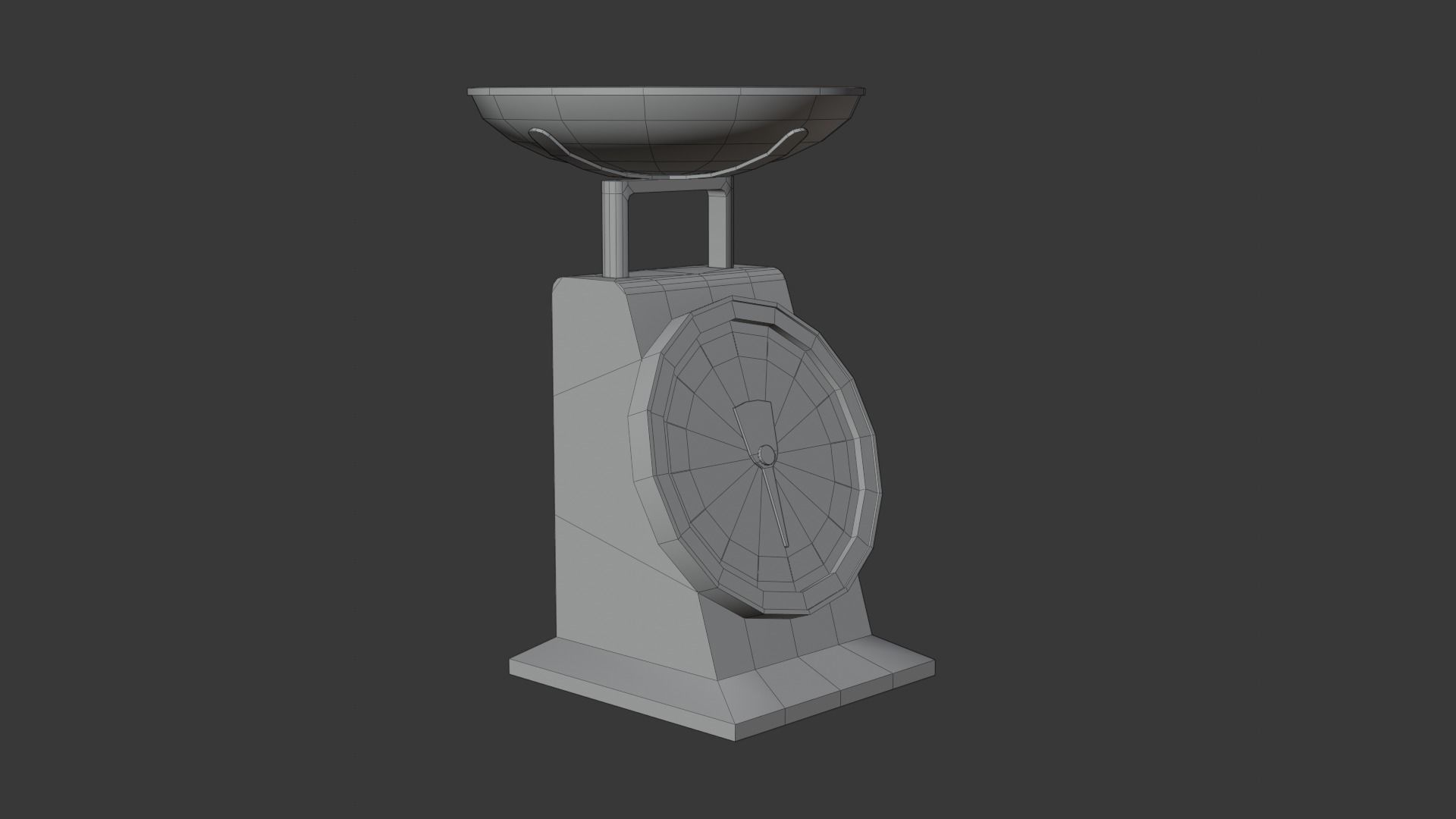 Weighing scale Low-poly 3D model_2