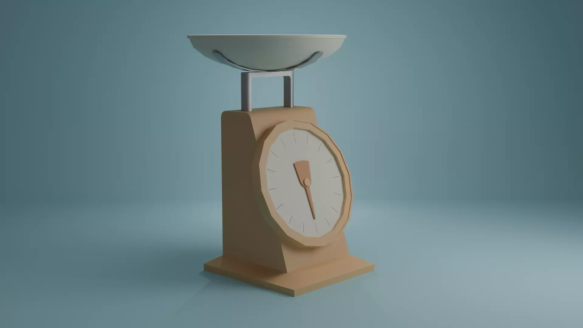 Weighing scale Low-poly 3D model_0