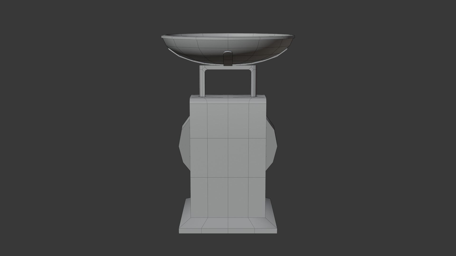 Weighing scale Low-poly 3D model_8