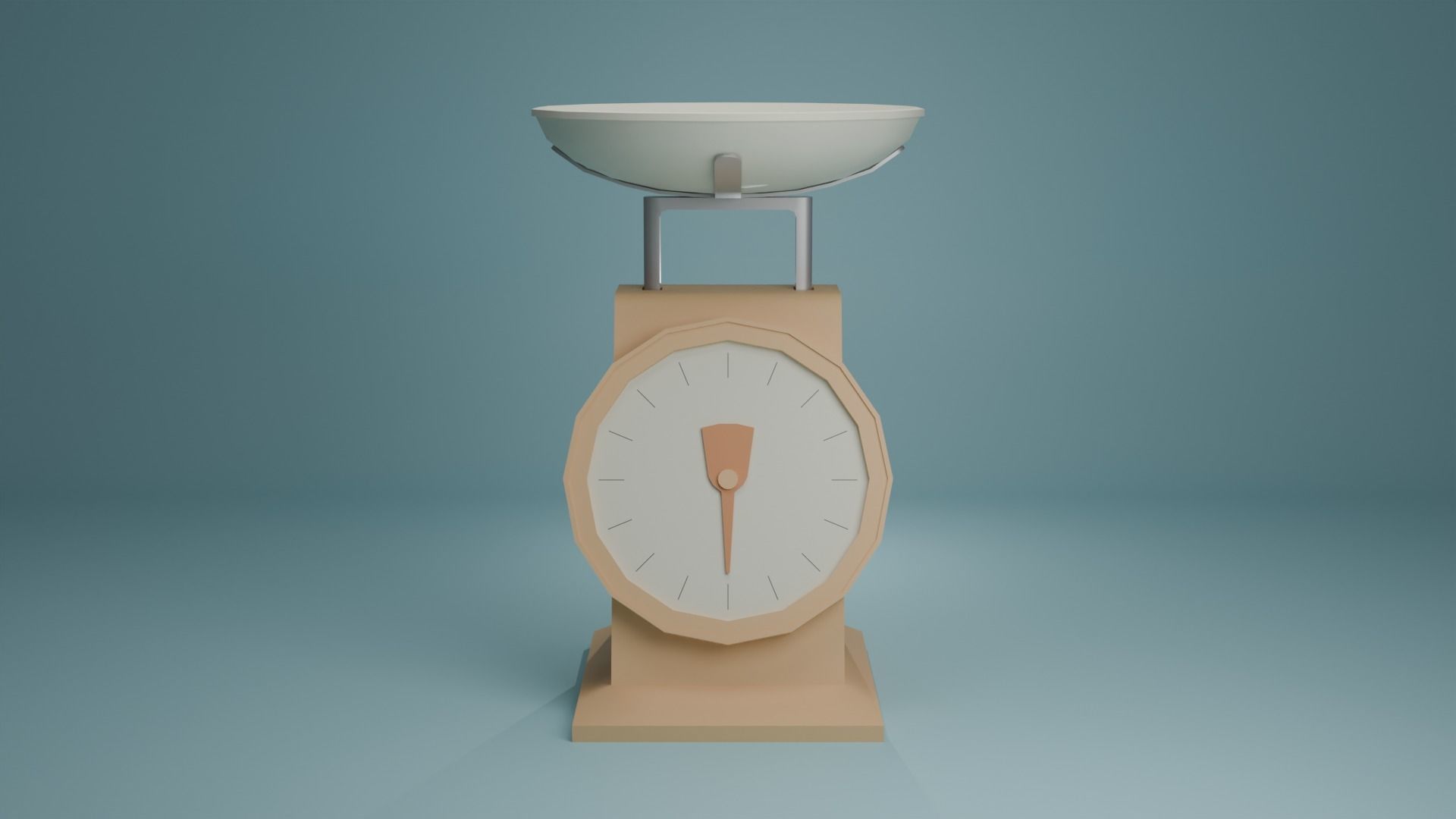 Weighing scale Low-poly 3D model_3