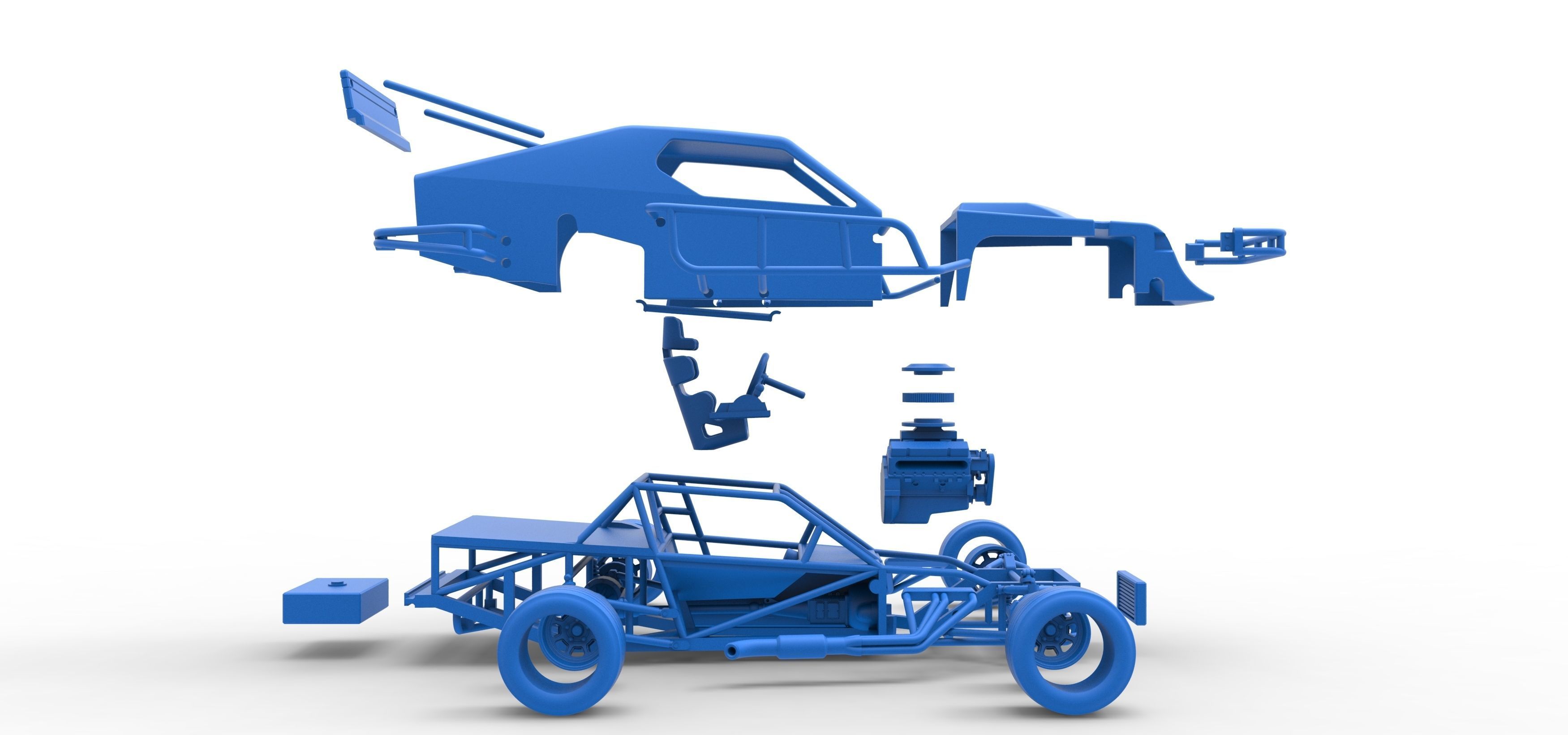 Asphalt Modified stock car Version 2 Scale 1 to 25 3D print model_64