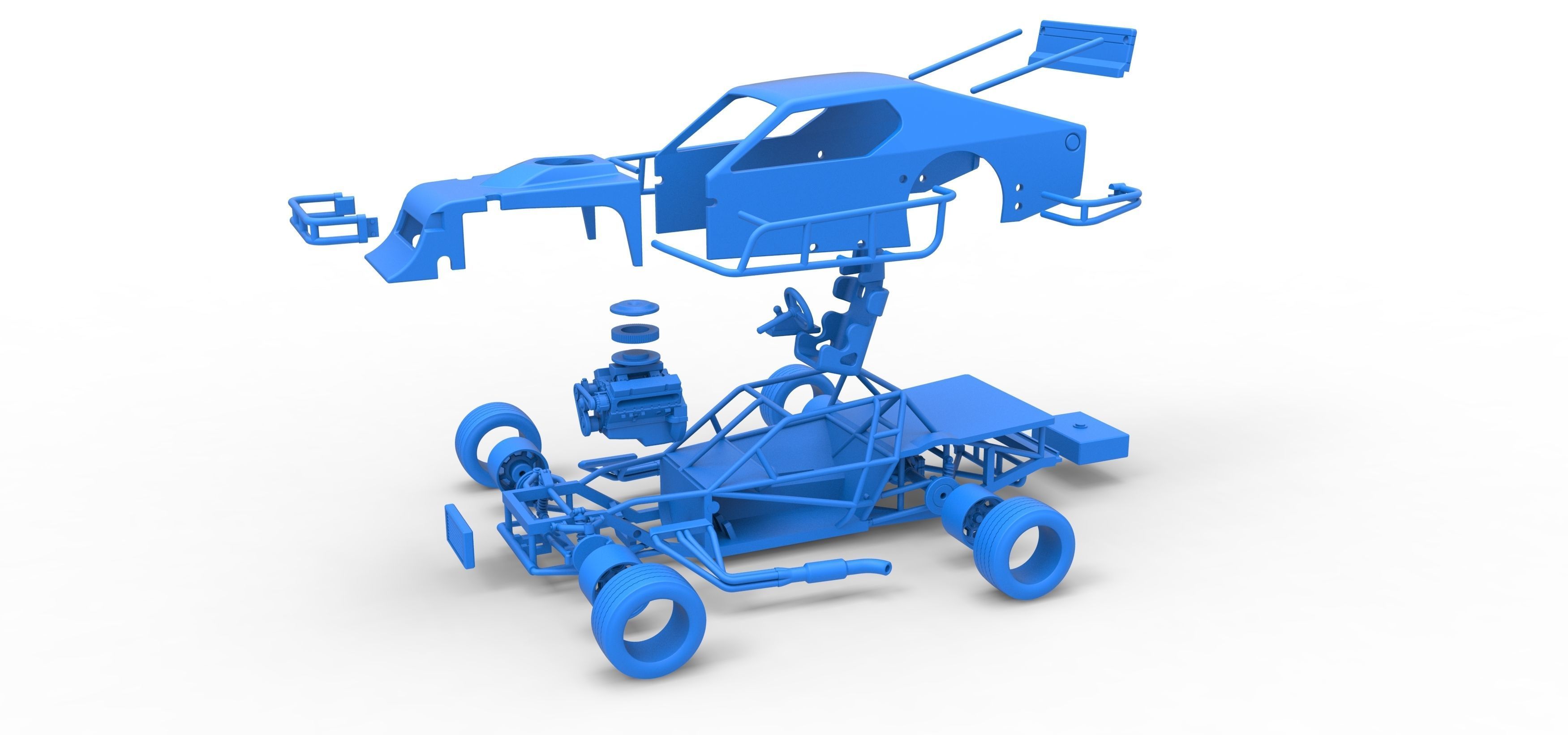 Asphalt Modified stock car Version 2 Scale 1 to 25 3D print model_54