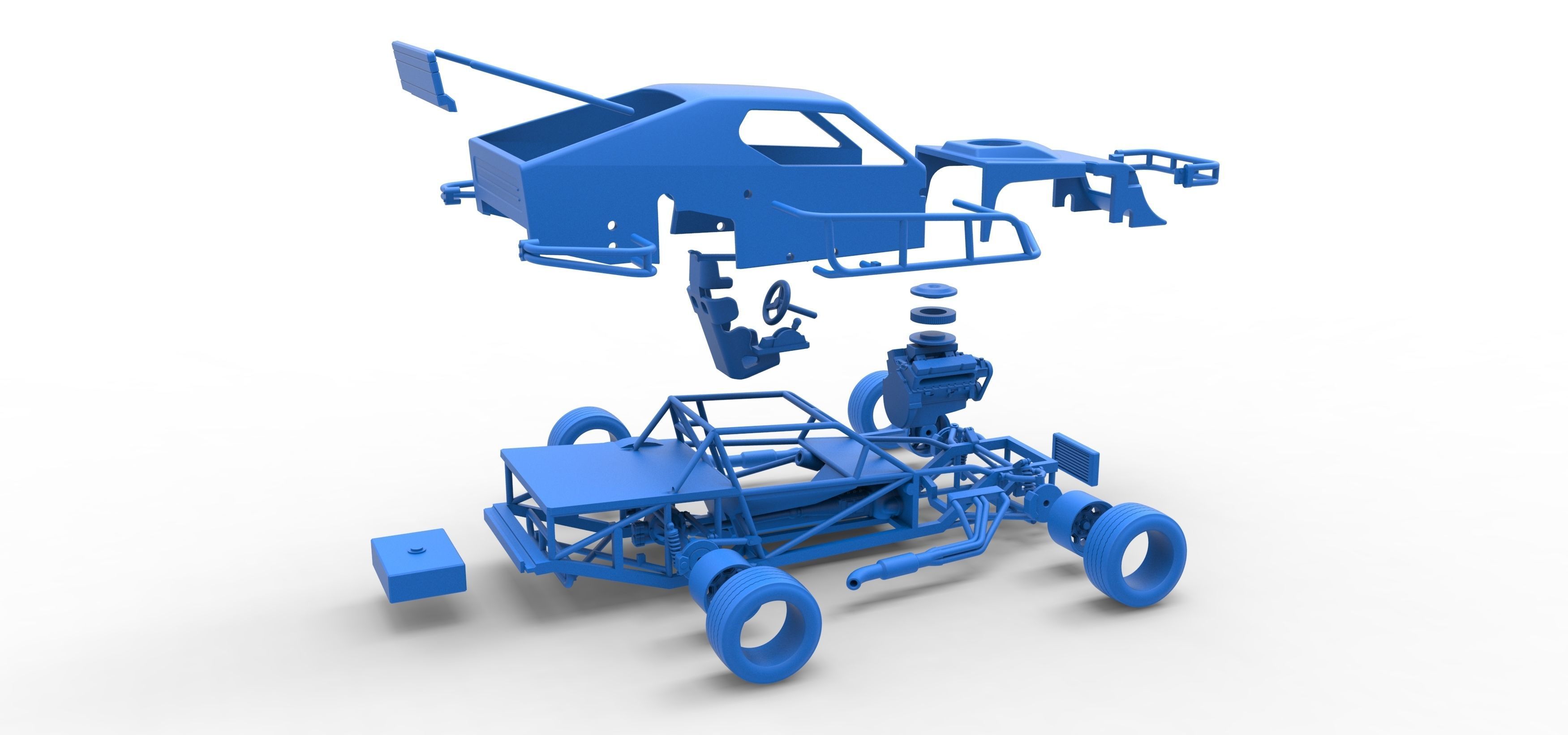 Asphalt Modified stock car Version 2 Scale 1 to 25 3D print model_63