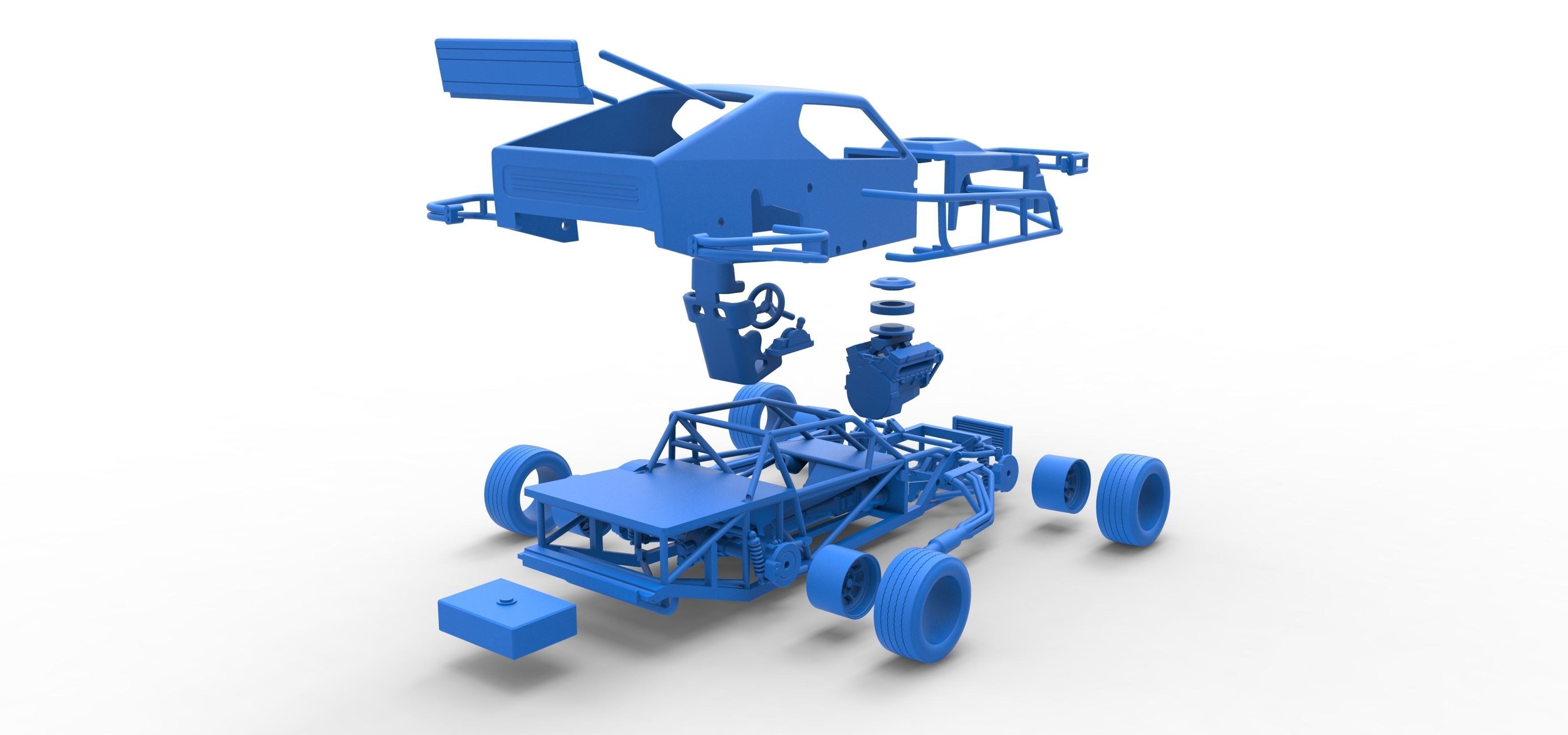 Asphalt Modified stock car Version 2 Scale 1 to 25 3D print model_62