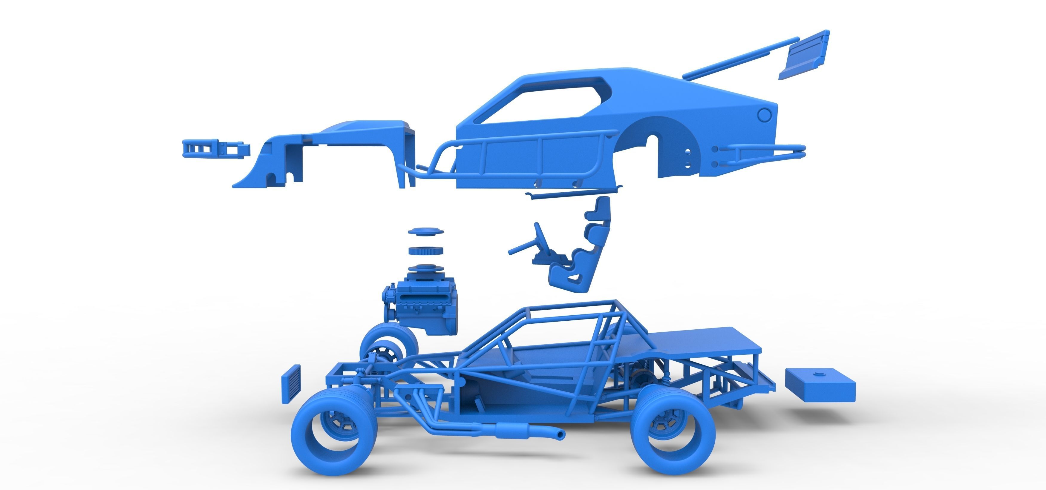 Asphalt Modified stock car Version 2 Scale 1 to 25 3D print model_58