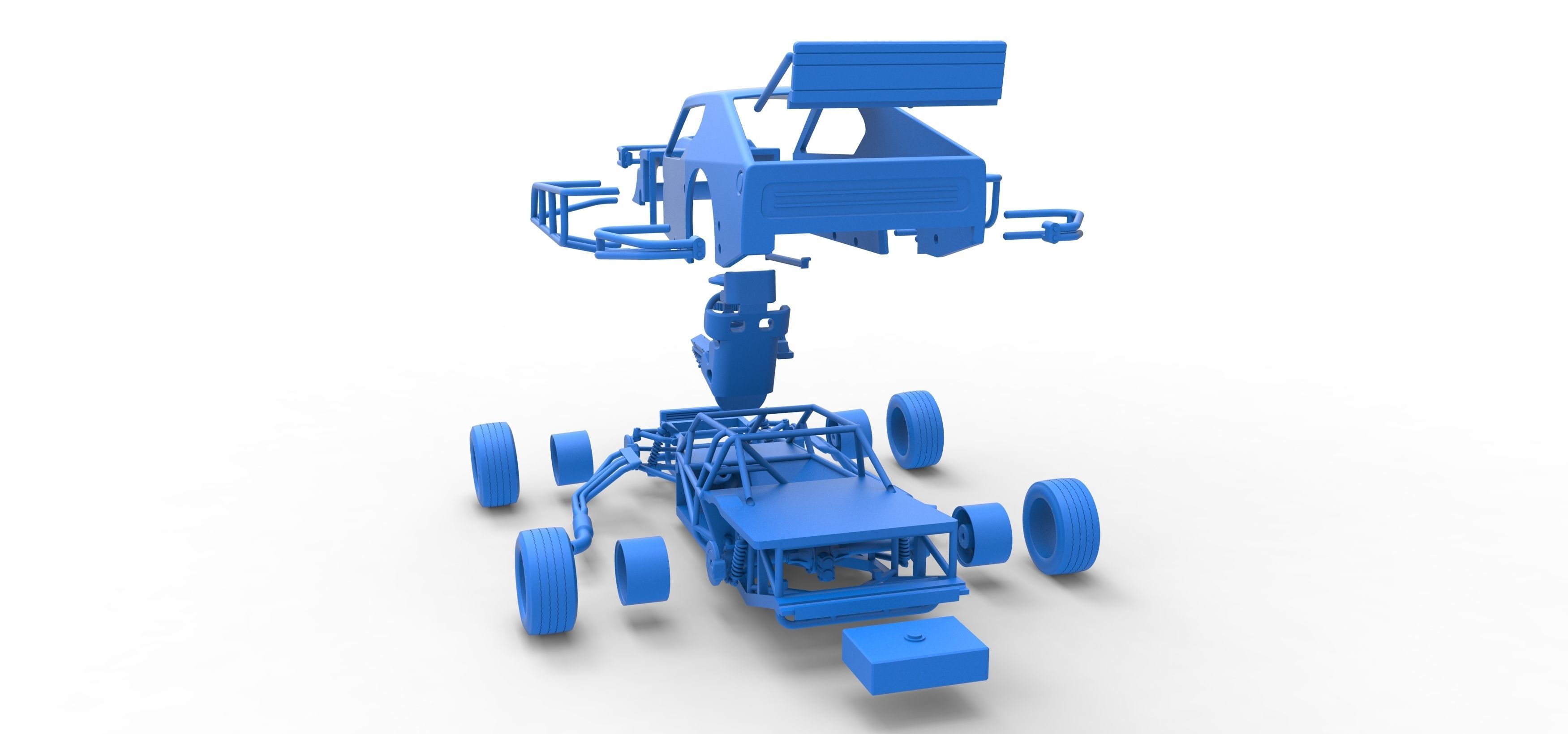 Asphalt Modified stock car Version 2 Scale 1 to 25 3D print model_61