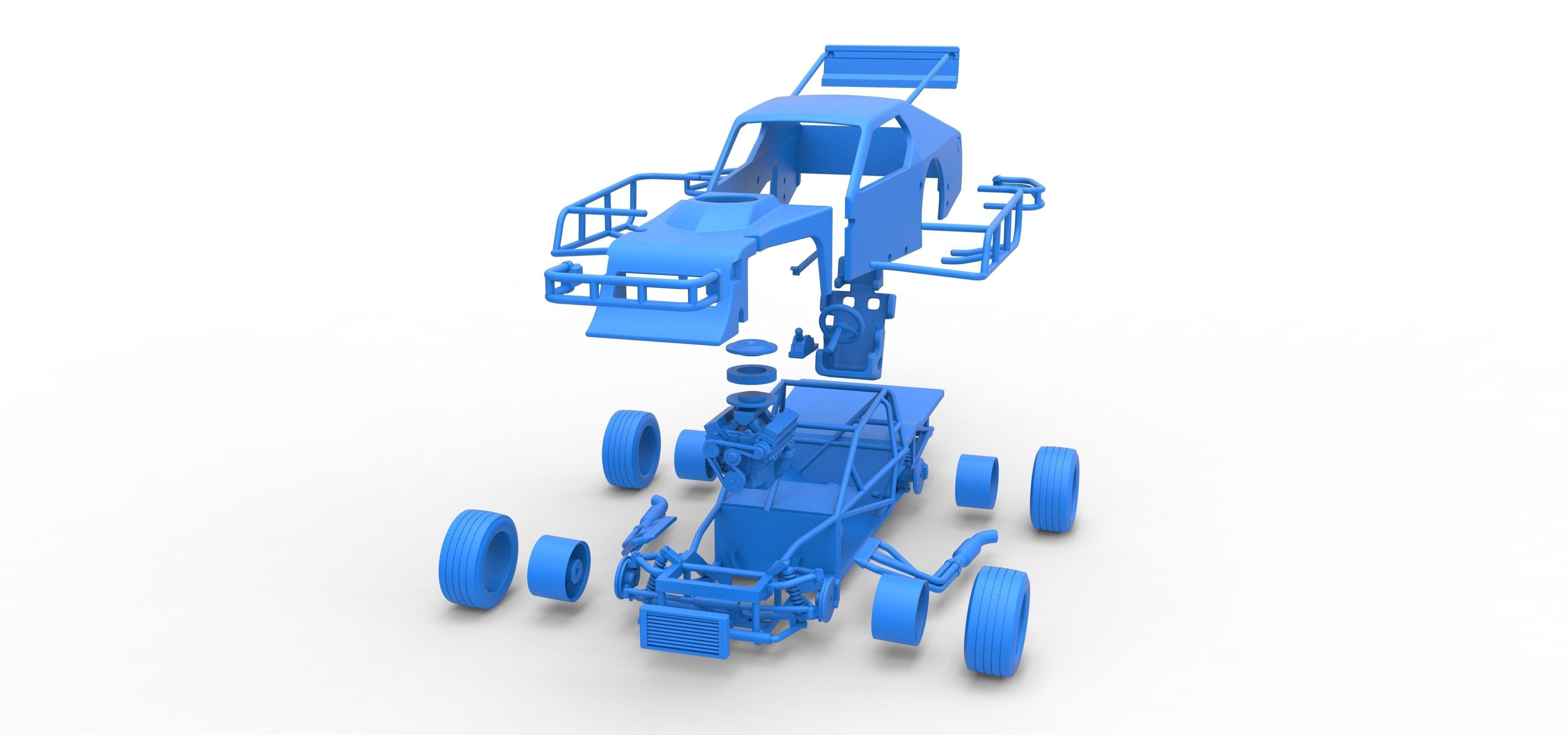 Asphalt Modified stock car Version 2 Scale 1 to 25 3D print model_57