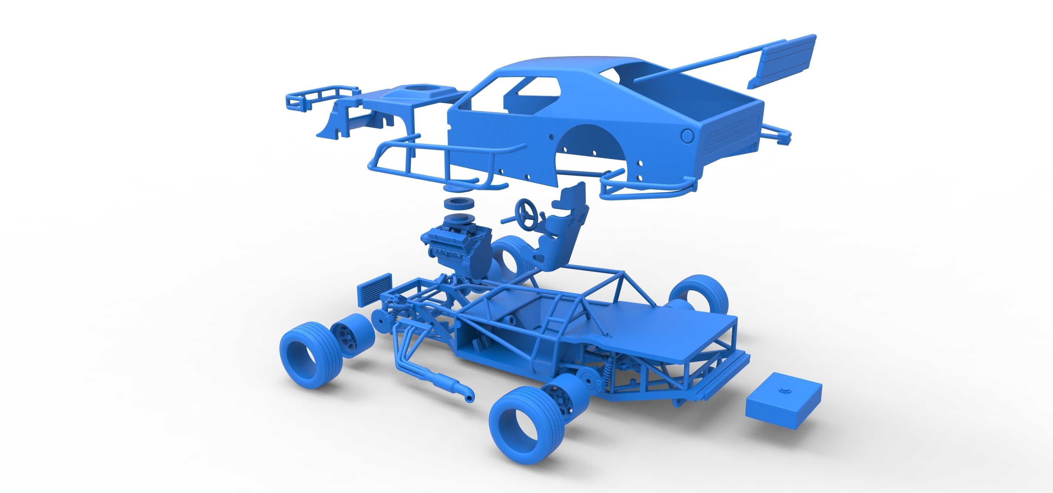 Asphalt Modified stock car Version 2 Scale 1 to 25 3D print model_60