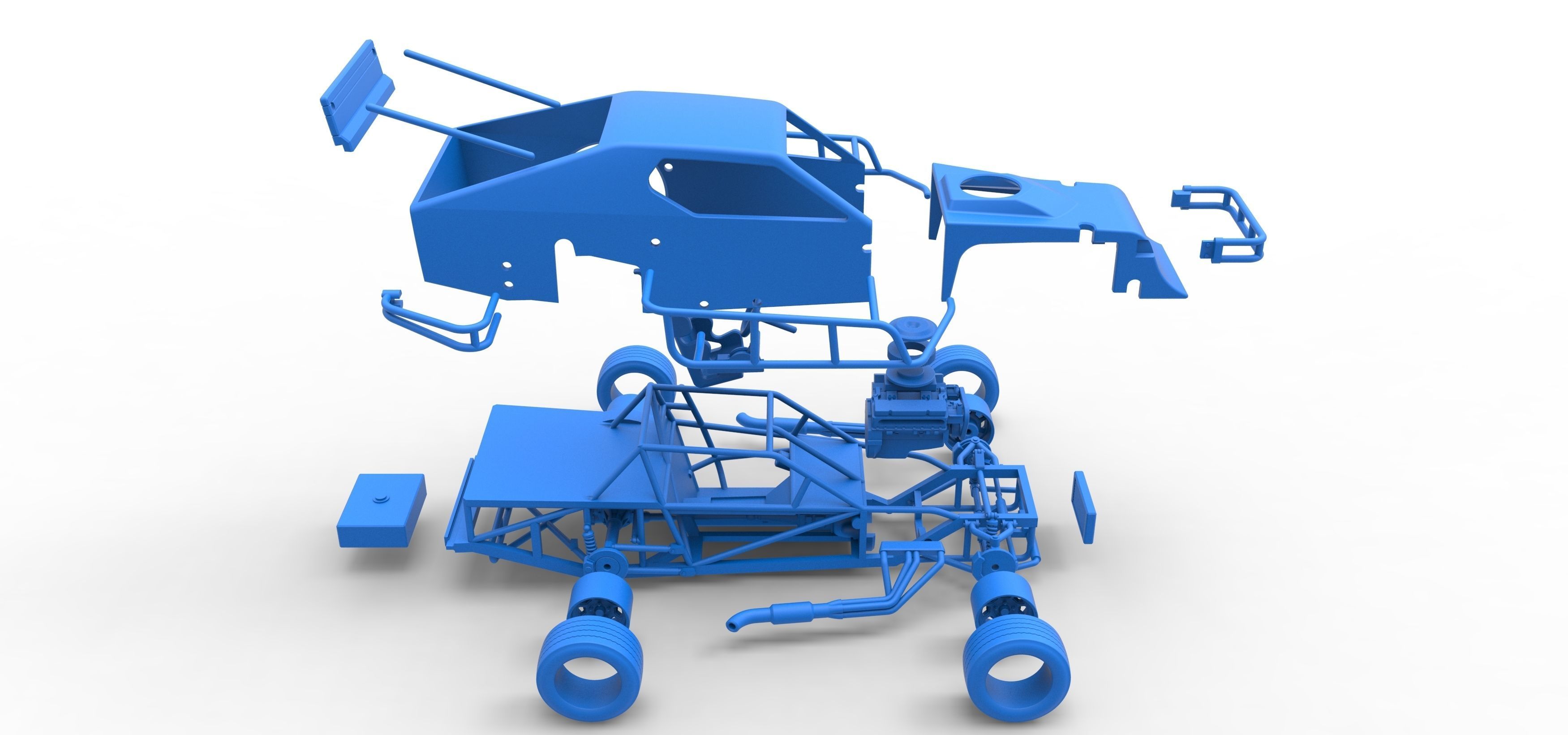 Asphalt Modified stock car Version 2 Scale 1 to 25 3D print model_65