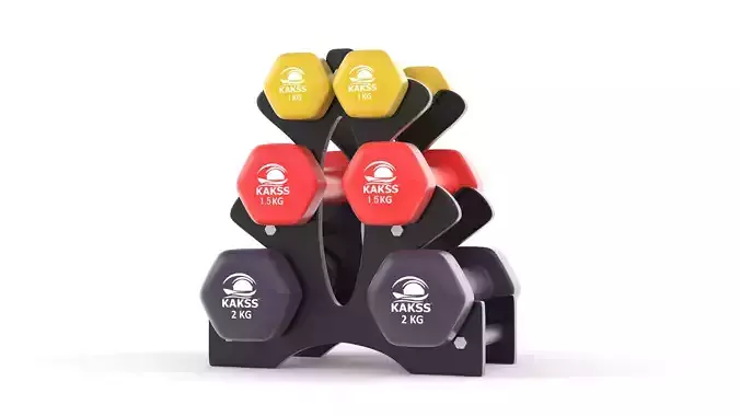 Fitness Dumbbell Set 3D model