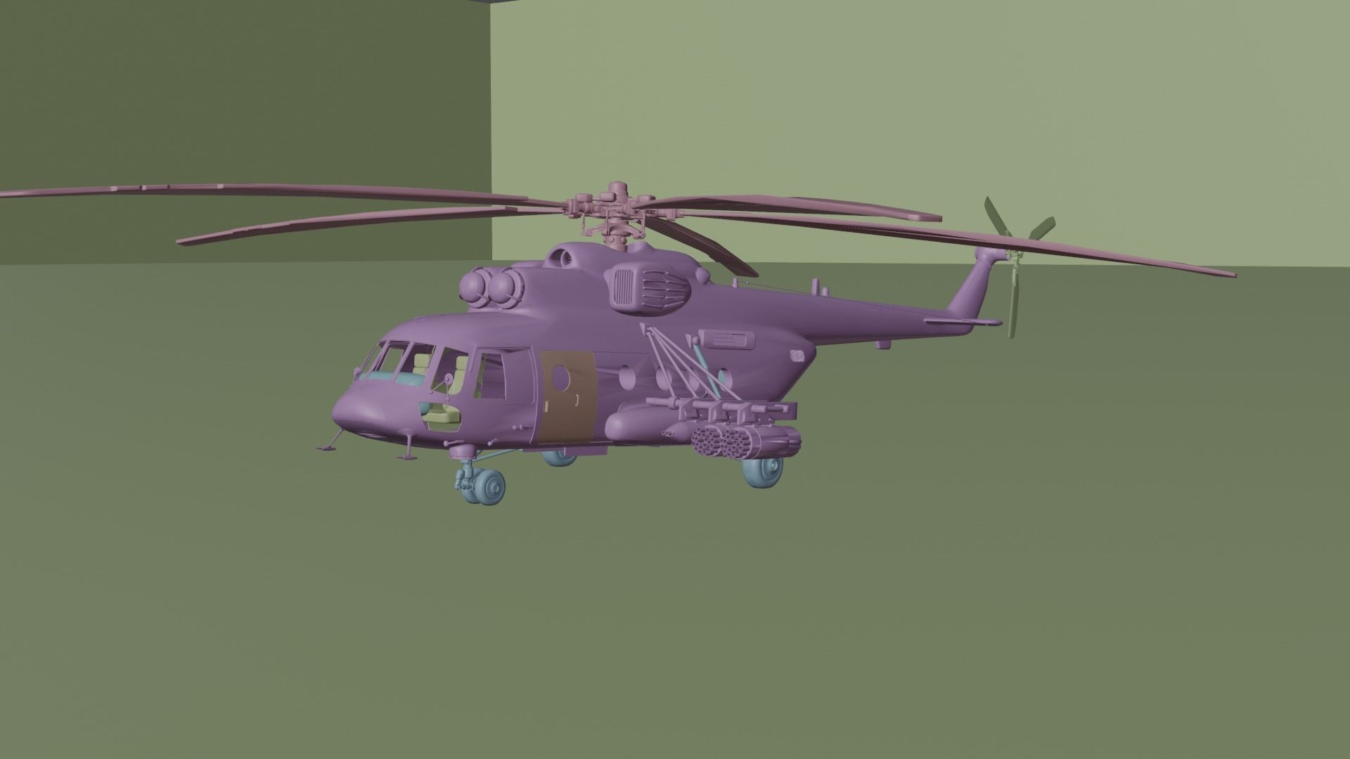 Sikorsky UH-60 Black Hawk plus 7 Skins 3D model Low-poly 3D model_16