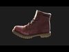 Brown leather boot Low-poly 3D model_1