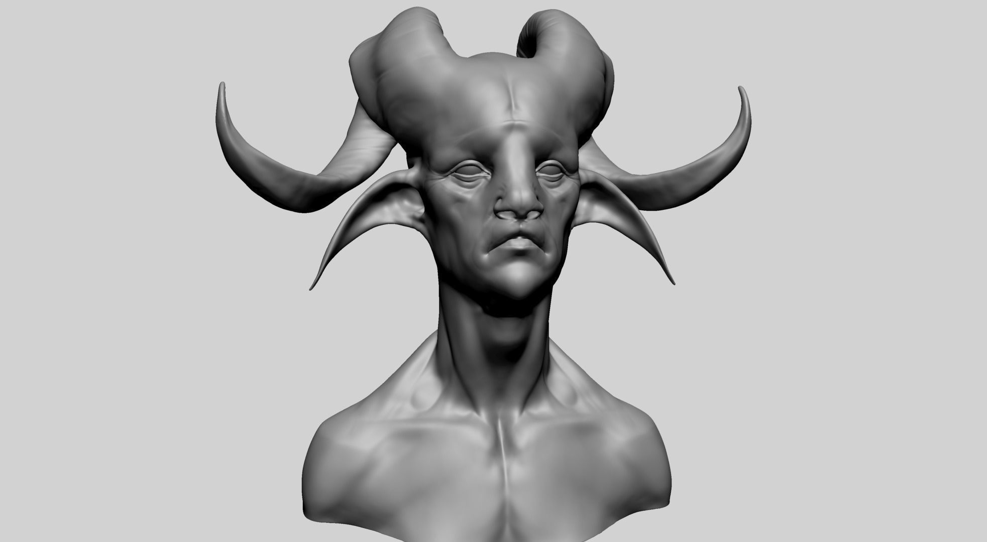 Creature Head Y1 3D model_1