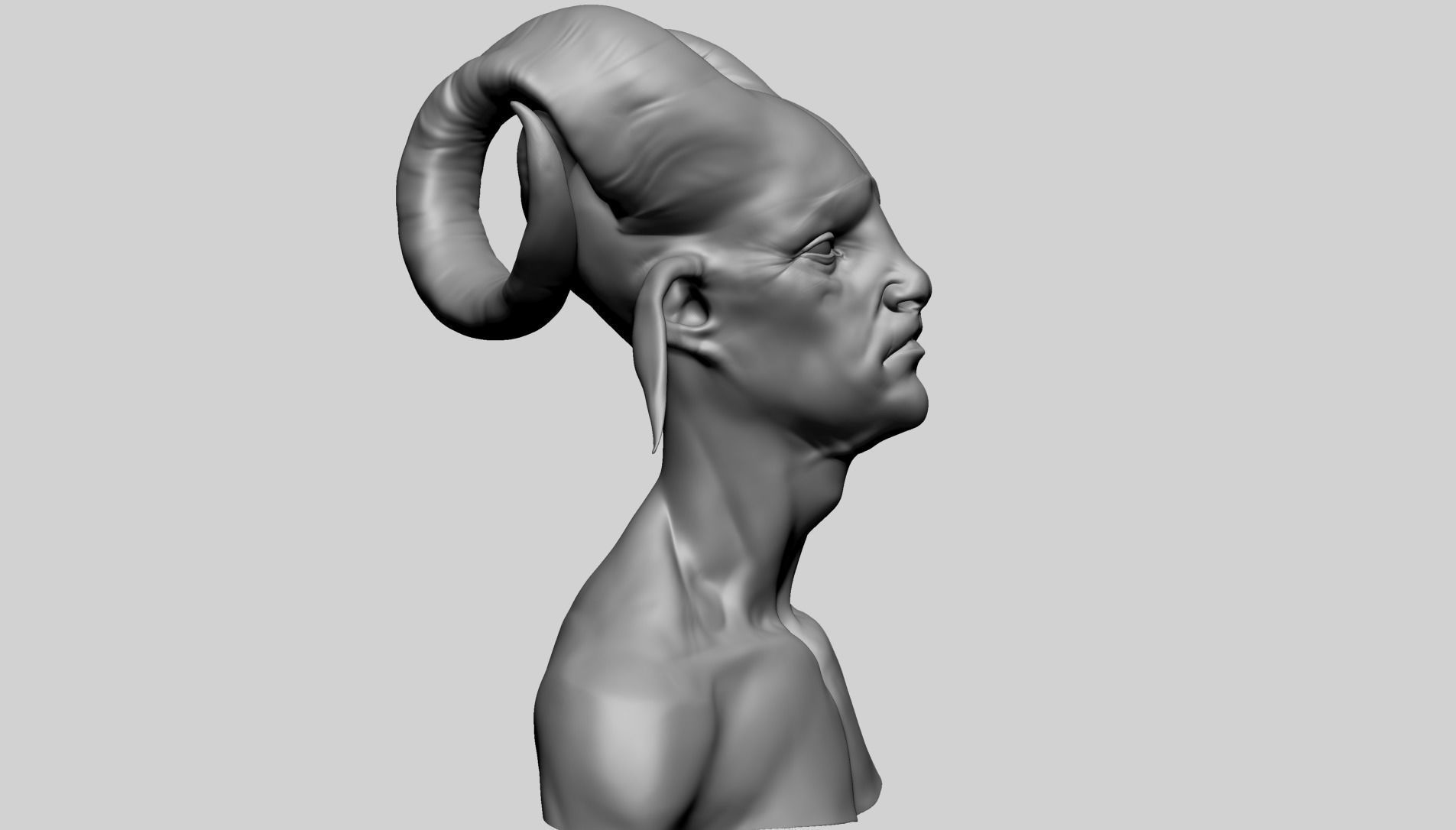 Creature Head Y1 3D model_2