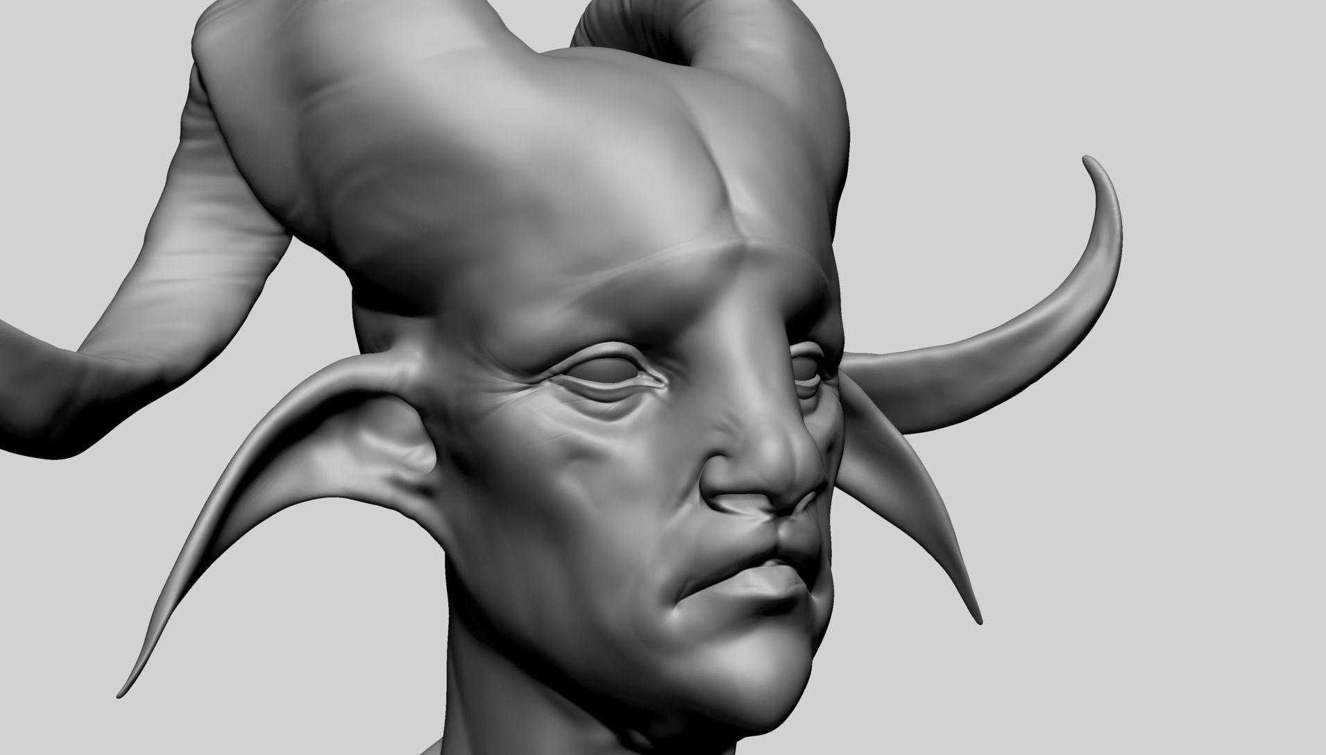 Creature Head Y1 3D model_8