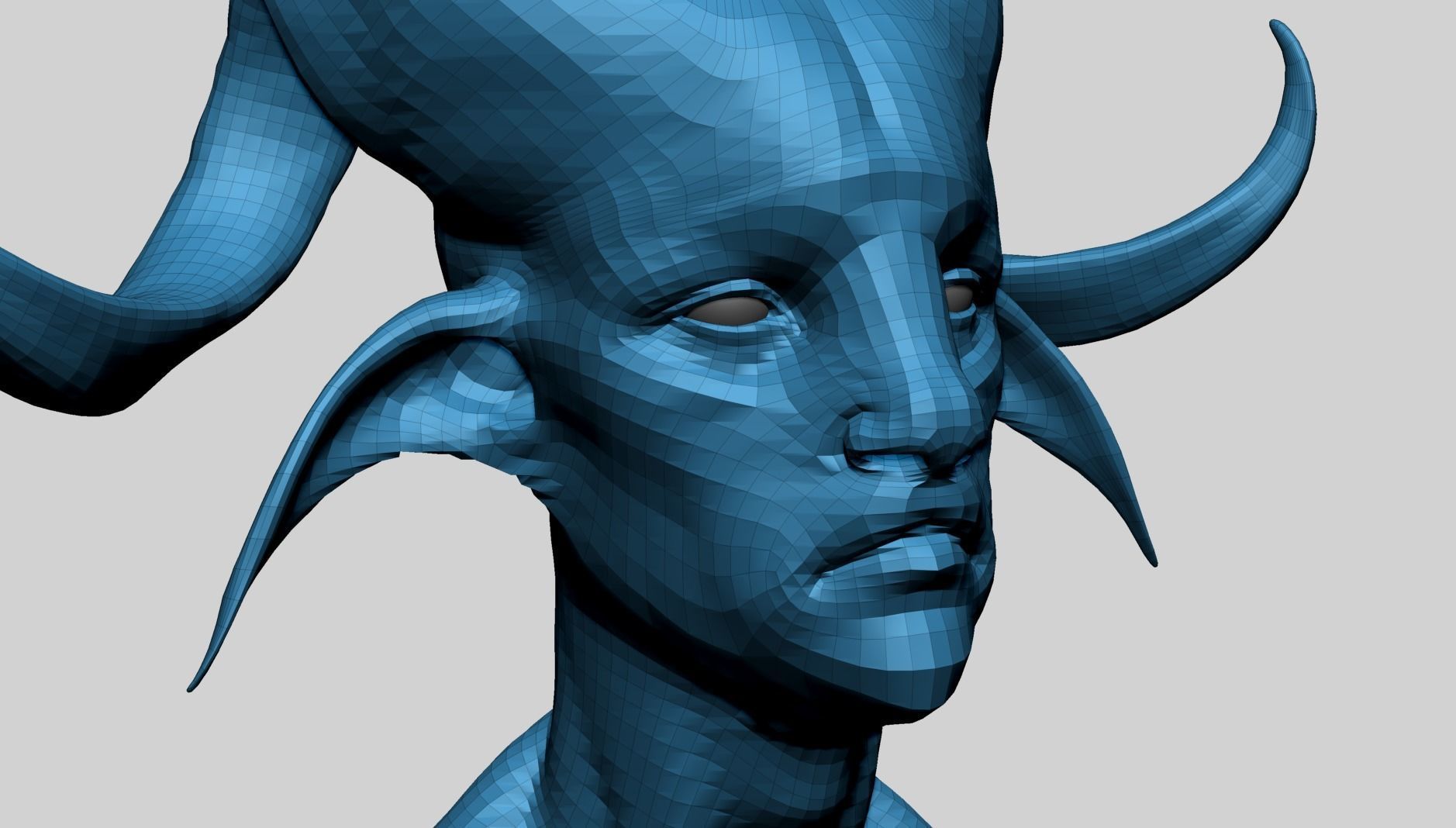 Creature Head Y1 3D model_11