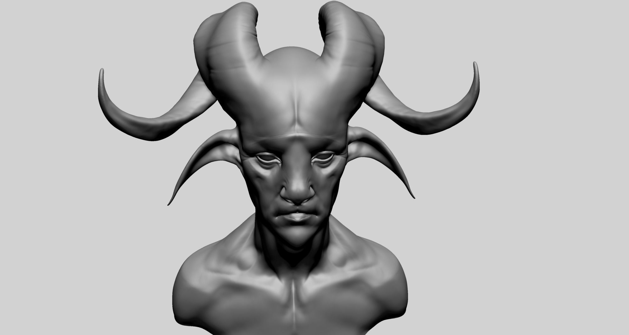 Creature Head Y1 3D model_7