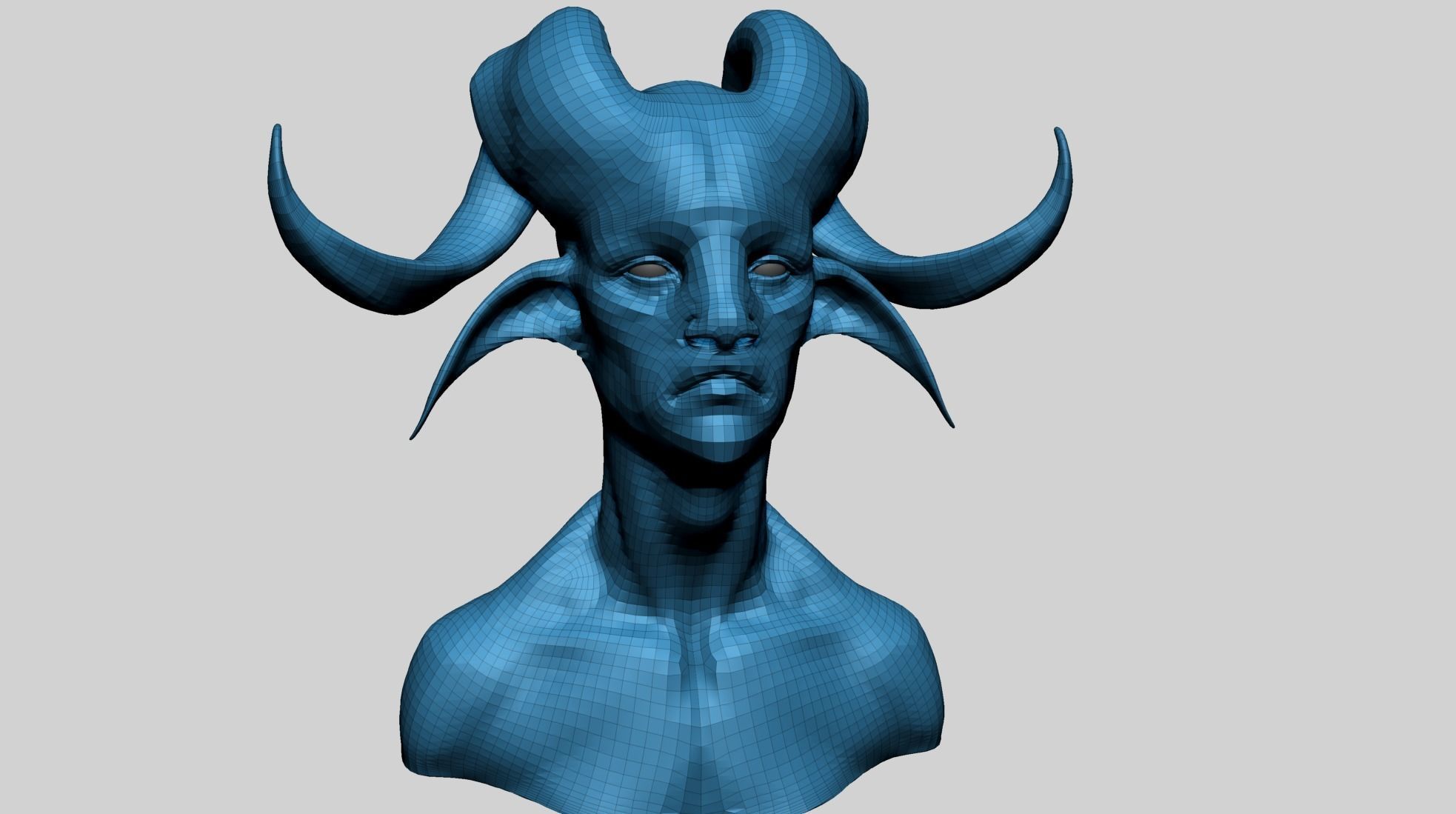 Creature Head Y1 3D model_10