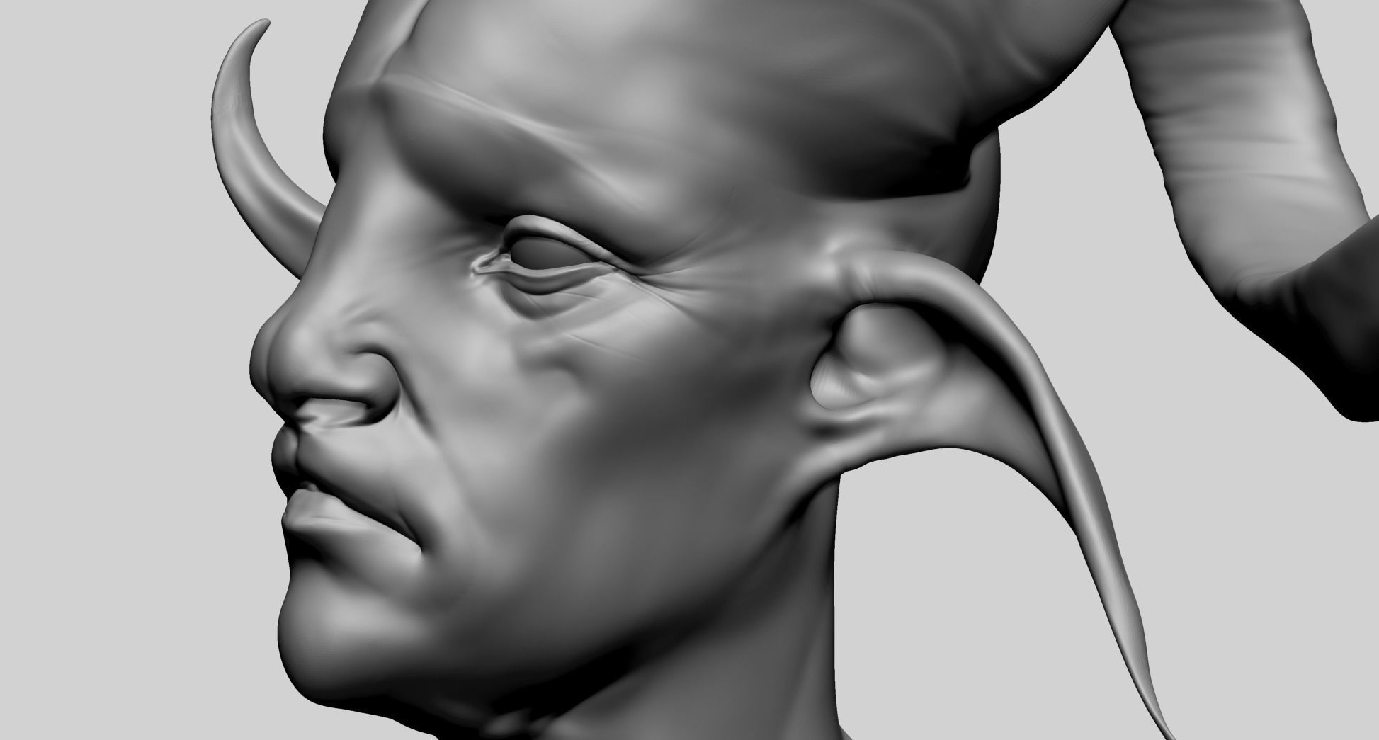 Creature Head Y1 3D model_9