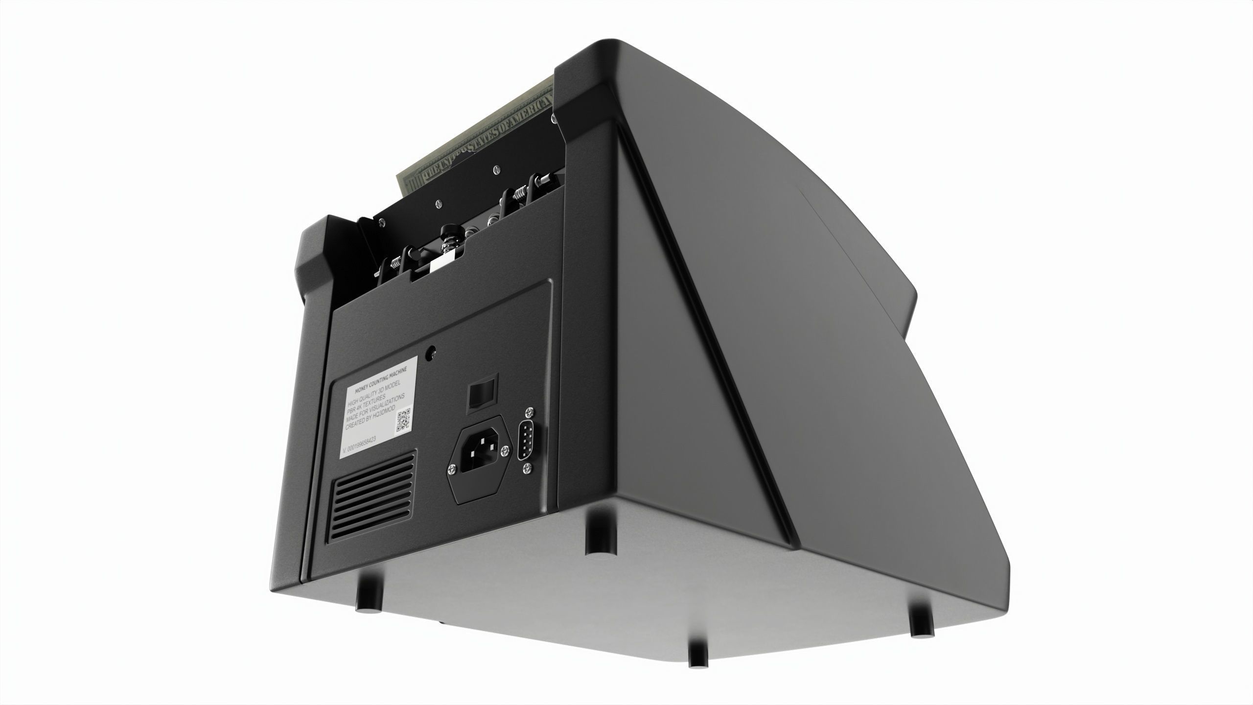 Electronic money counting machine 3D model_2