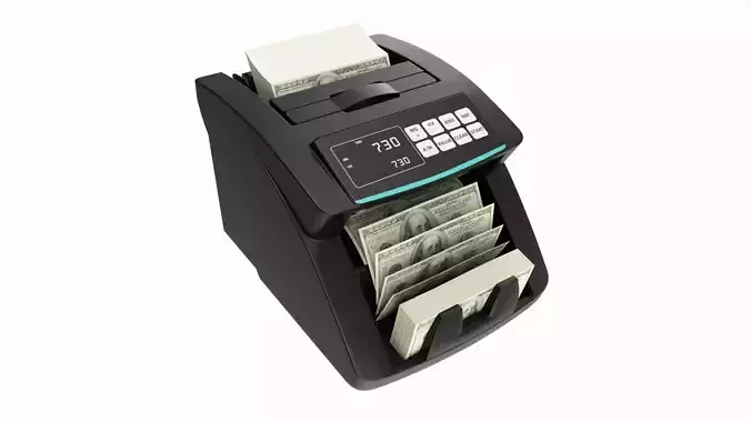 Electronic money counting machine 3D model