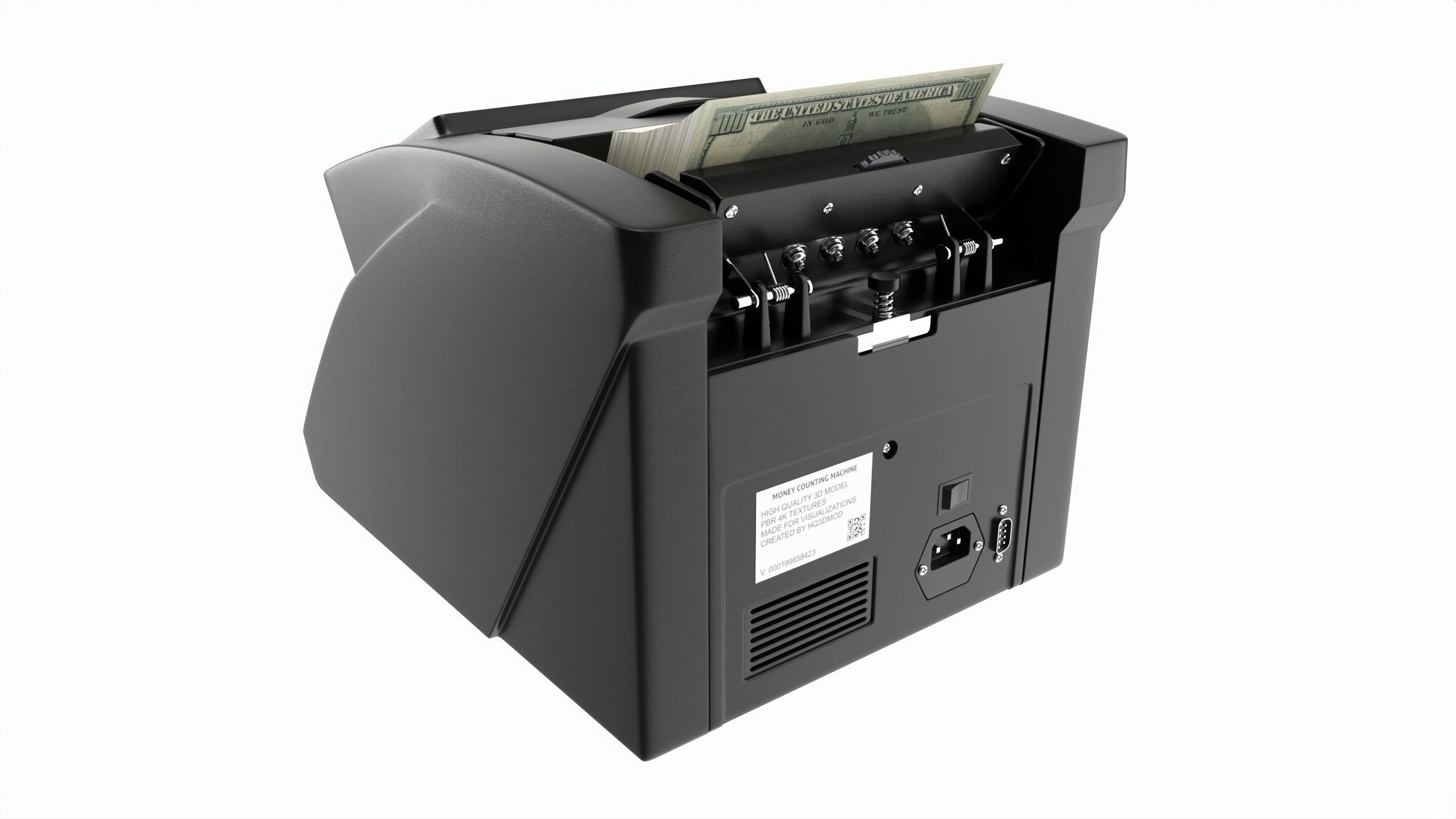Electronic money counting machine 3D model_1