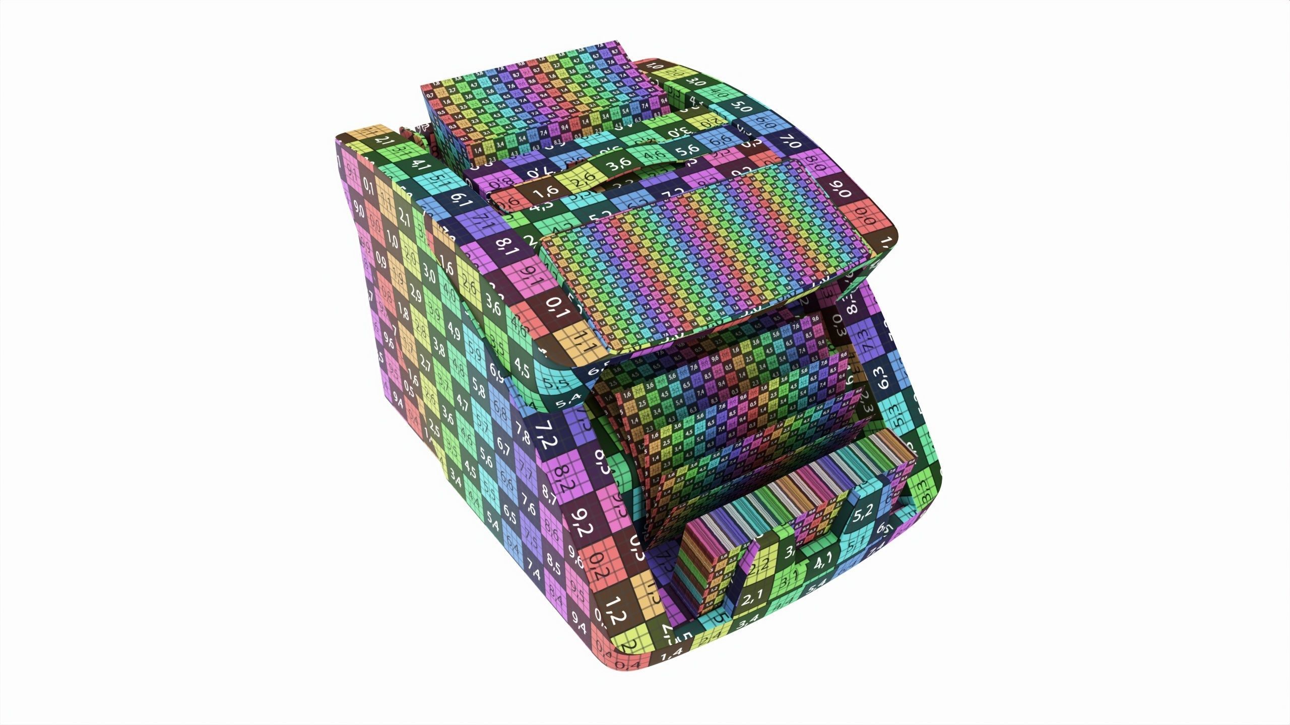 Electronic money counting machine 3D model_7