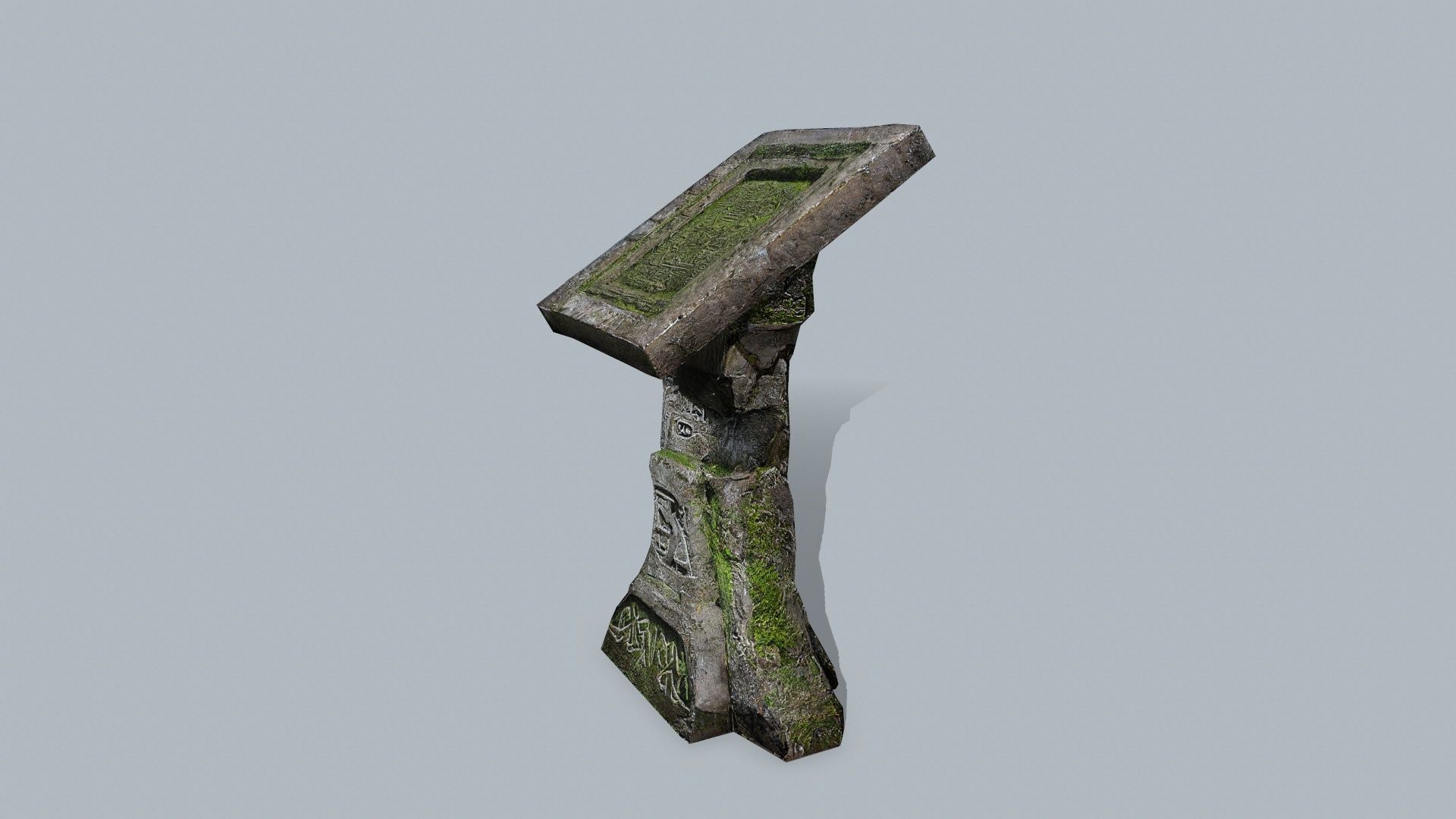 lectern Low-poly 3D model_3