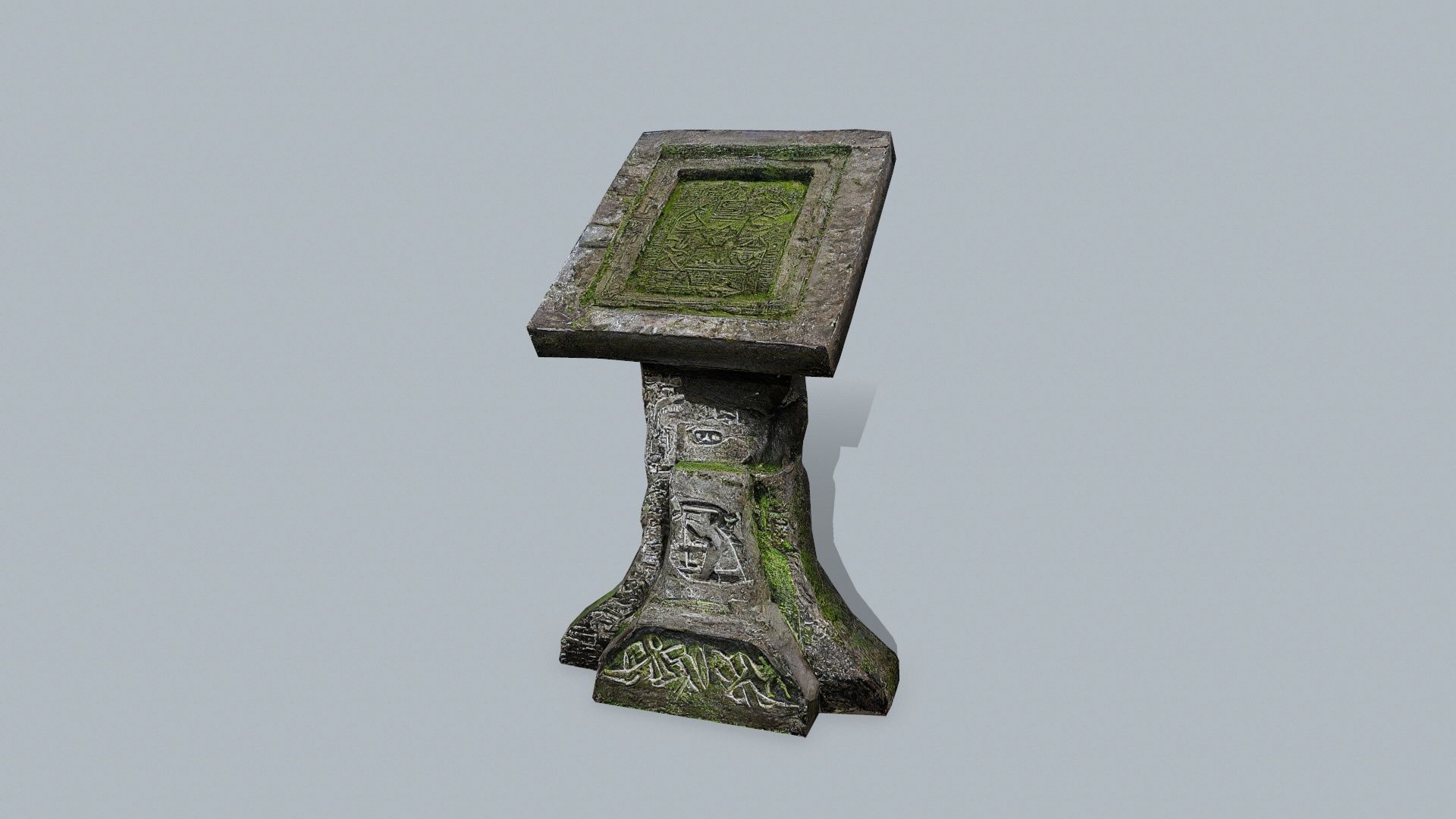 lectern Low-poly 3D model_2