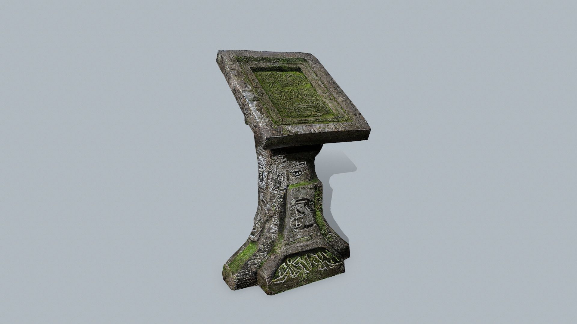 lectern Low-poly 3D model_9