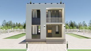 fre villa 3d blend Low-poly 3D model_1