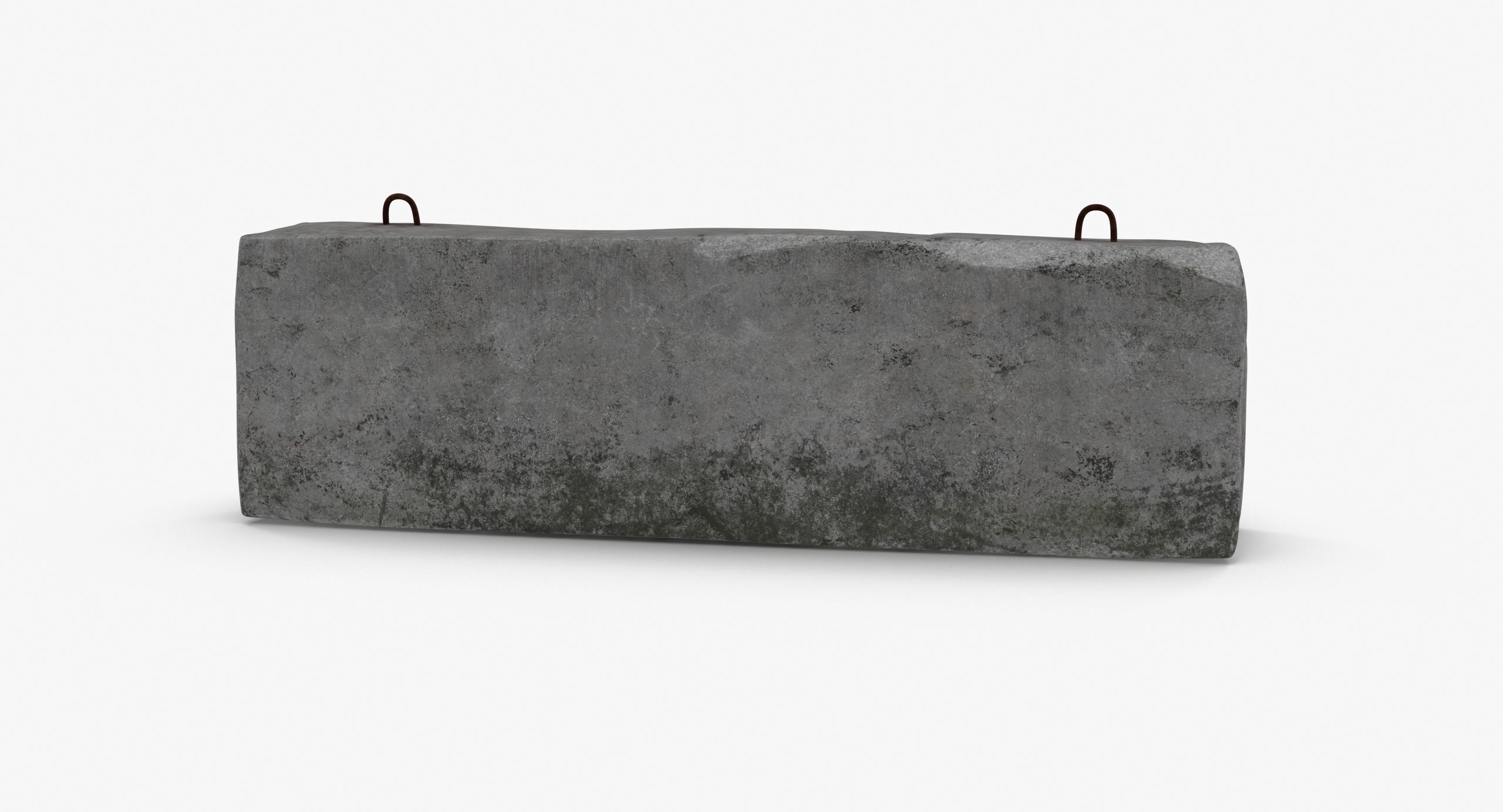 Concrete Barrier Low-poly 3D model_11