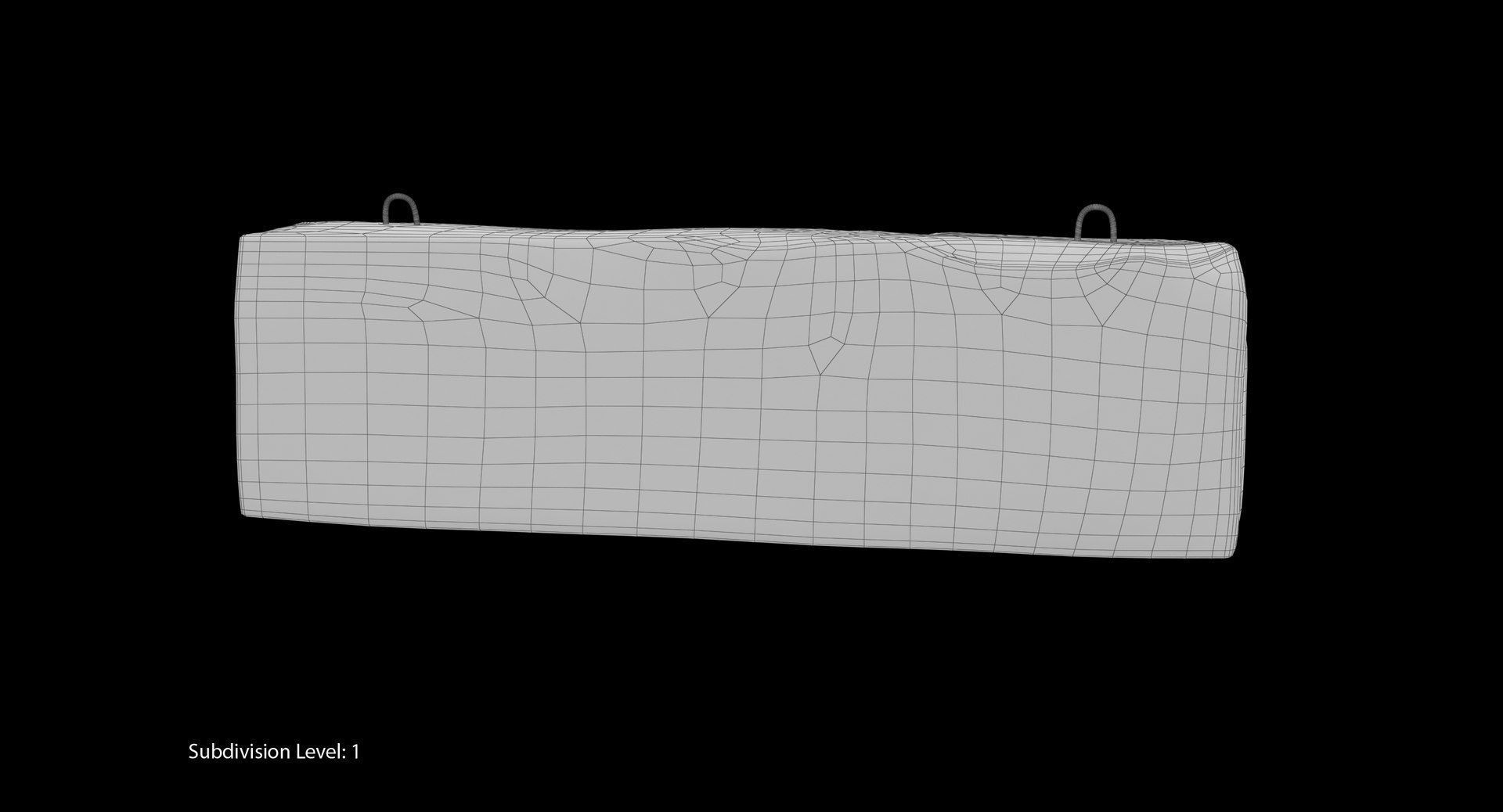Concrete Barrier Low-poly 3D model_13