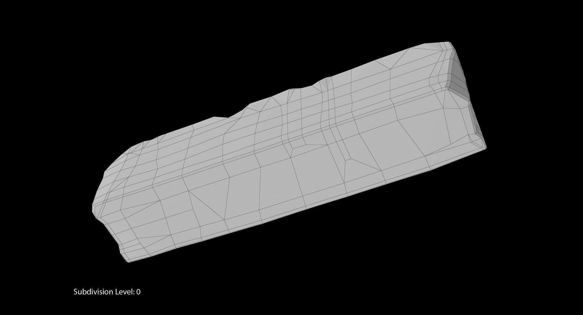 Concrete Barrier Low-poly 3D model_24