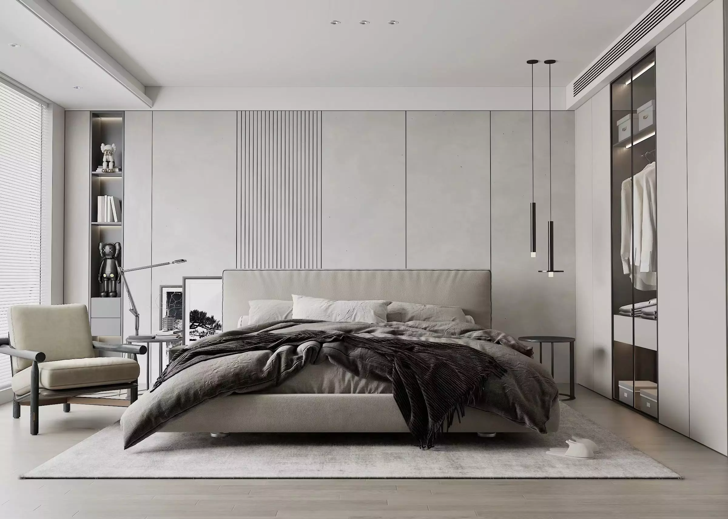 modern bedroom 3D model_0