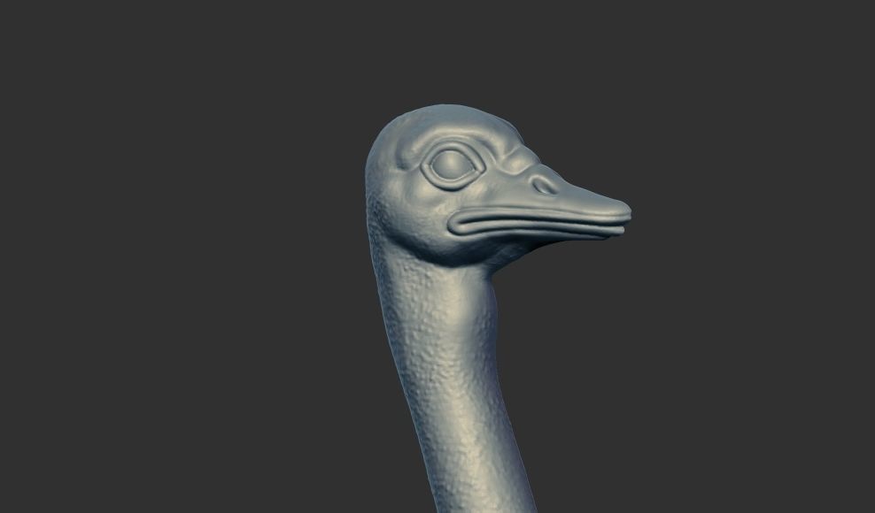 ostrich 3D print model 3D print model_5