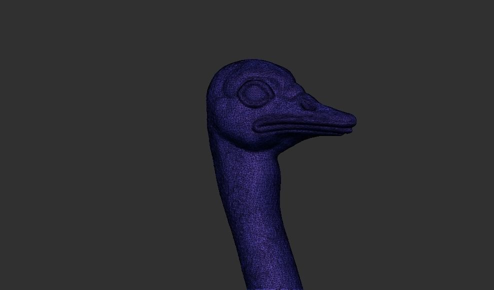 ostrich 3D print model 3D print model_7