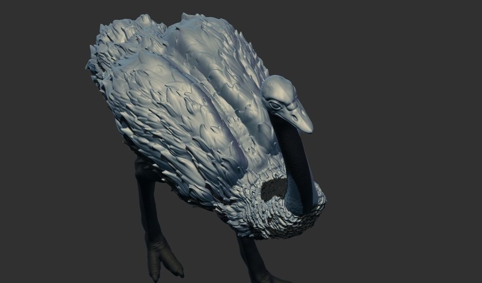 ostrich 3D print model 3D print model_2