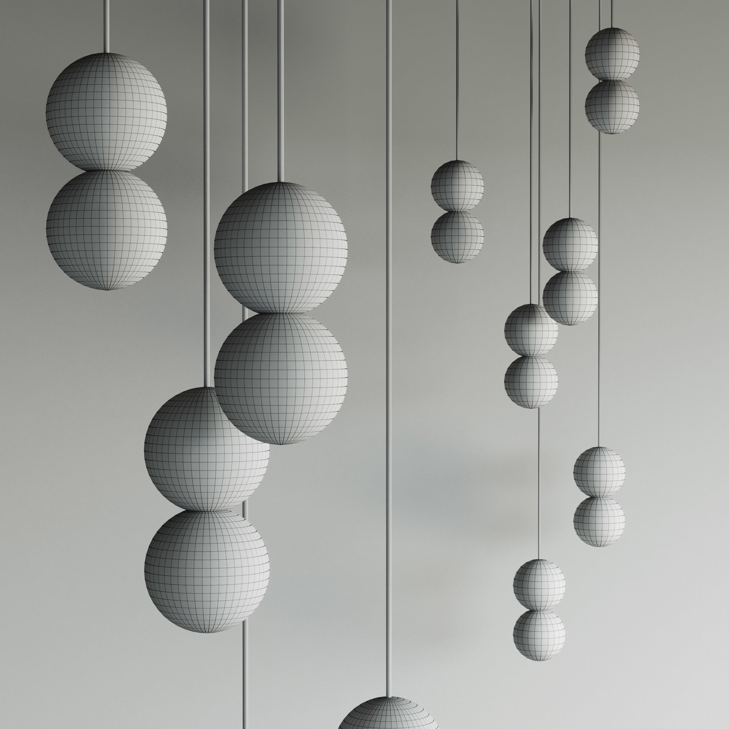 davidpompa Fiorito rock Origo white pendant light scene Low-poly 3D model_3