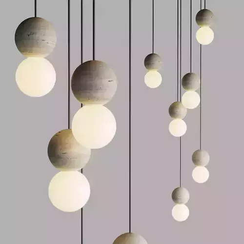 davidpompa Fiorito rock Origo white pendant light scene