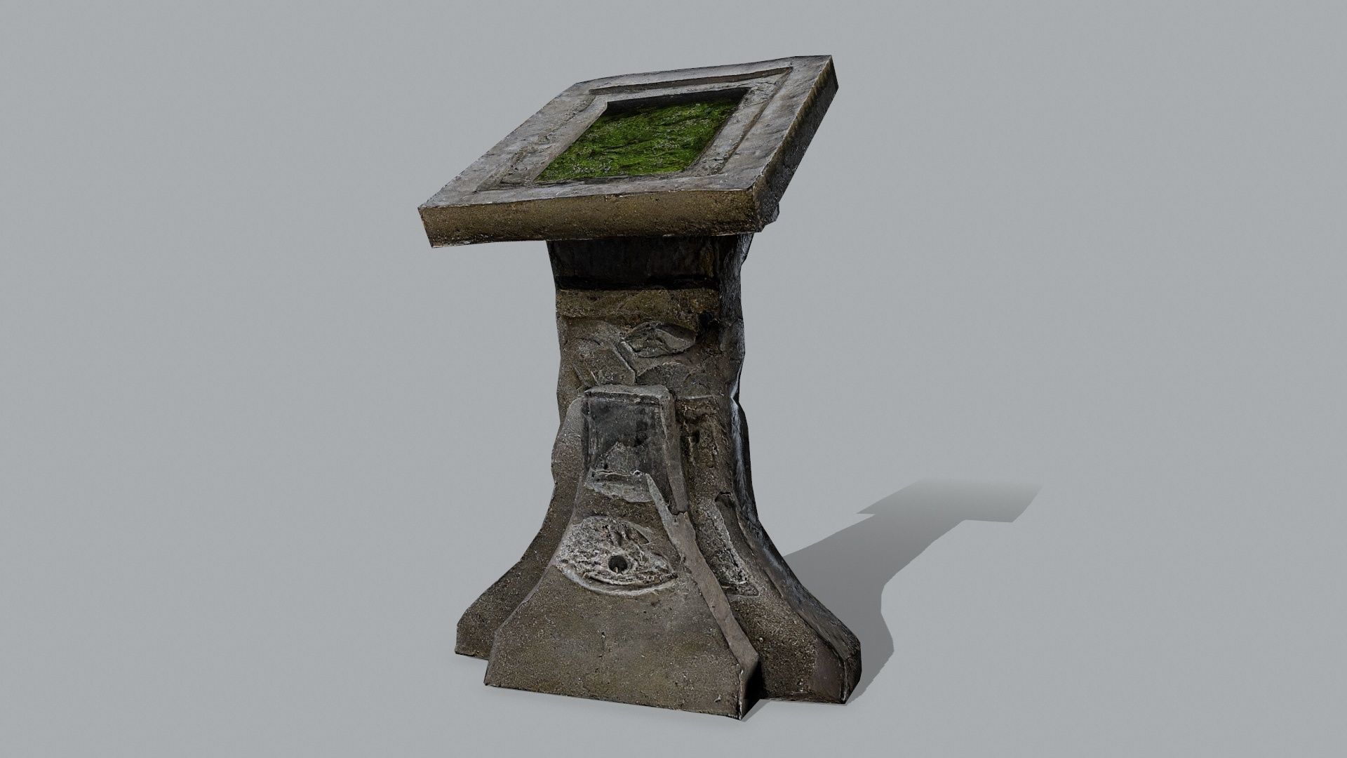 lectern Low-poly 3D model_1